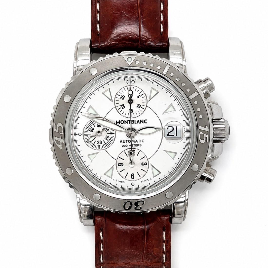 Montblanc Stainless Steel Sport Chronograph Automatic Watch (1 of 6)