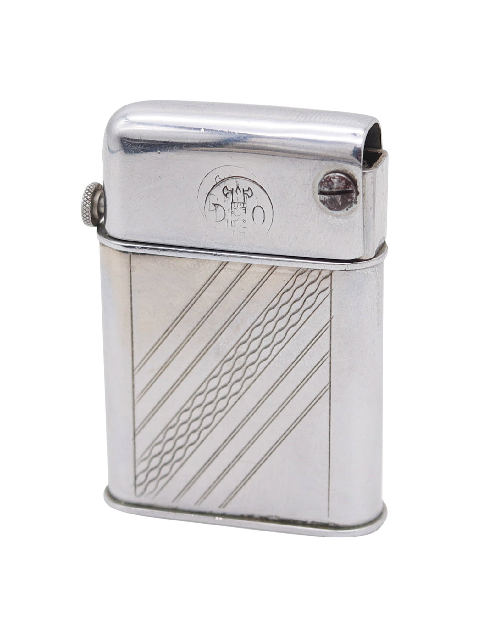 DESARMEAUX DO. 1932 France Semi-Automatic Screw Button Petrol Pocket Lighter (1 of 8)