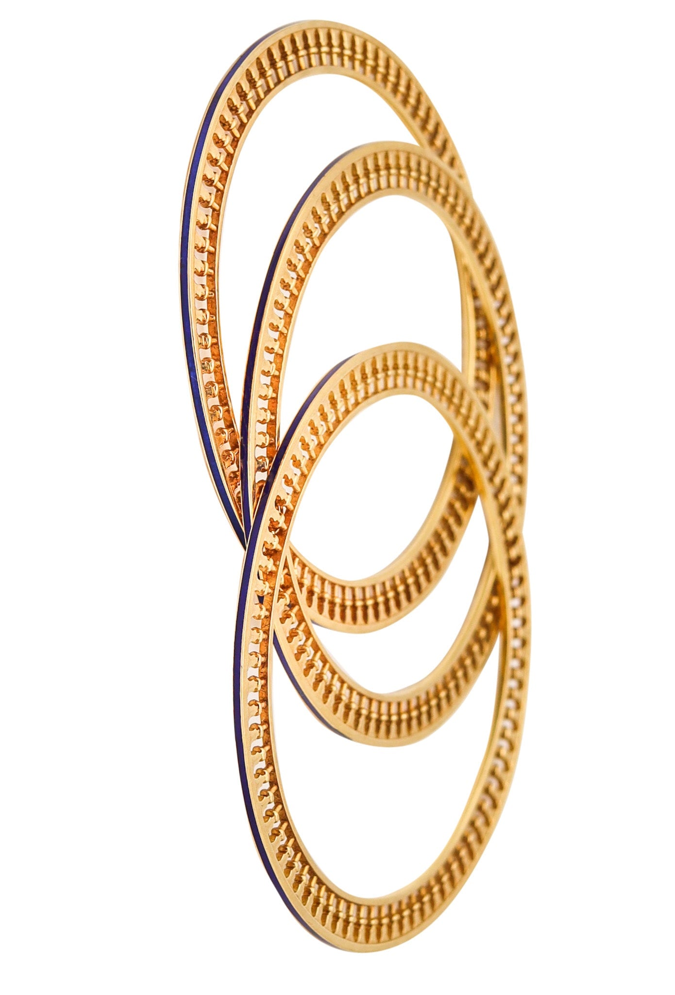 TIFFANY & CO. By Paloma Picasso Venezia Stella Enamel Bangles Trio In 18Kt Gold (1 of 12)