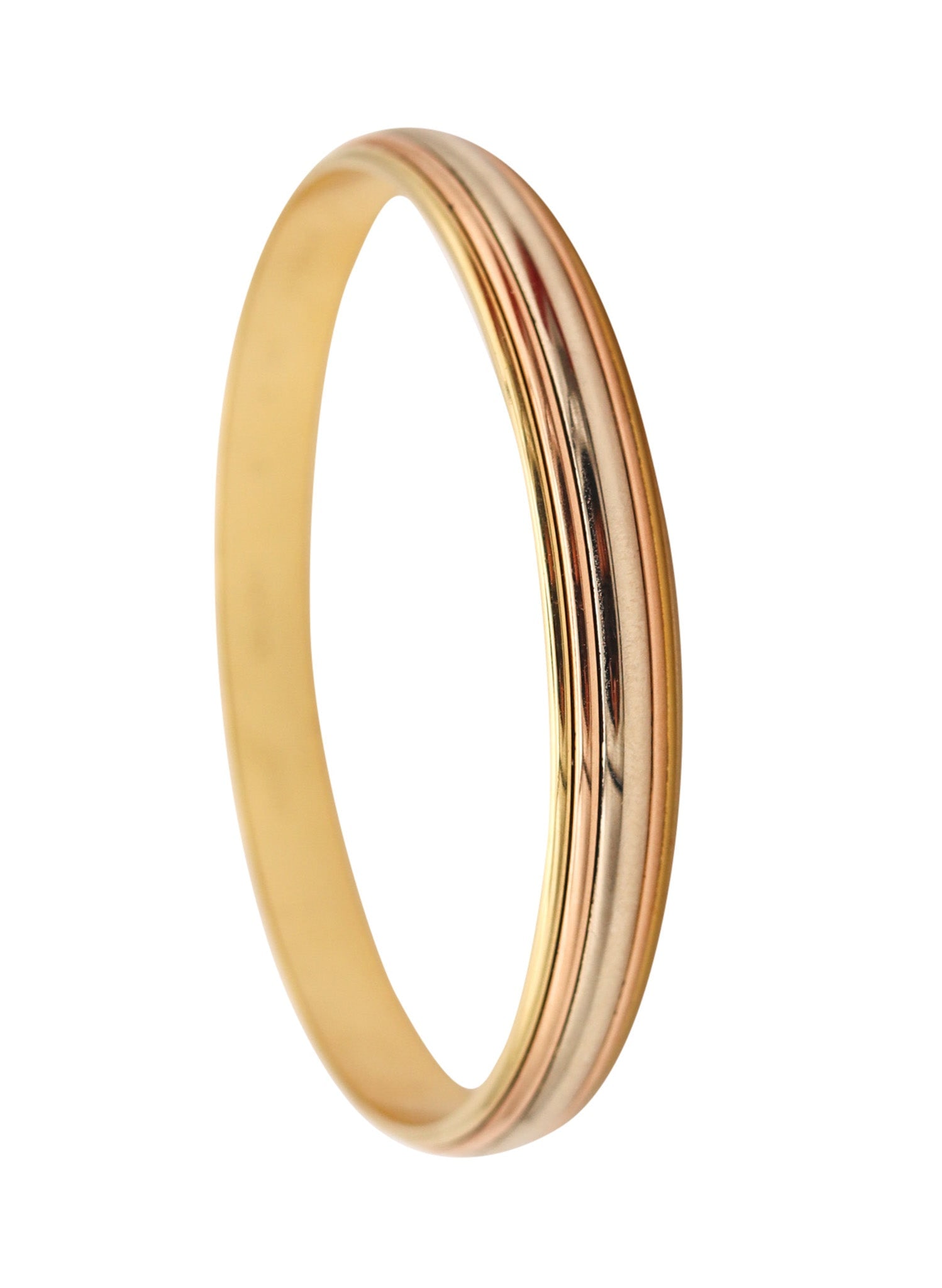 CARTIER Paris Trinity Cinétique Bangle Bracelet In Three Colors Of 18Kt Gold (1 of 6)