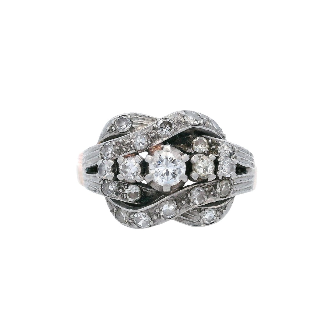 Antique 18K Yellow Gold & Platinum Ring with 0.65 CTW in Diamonds (1 of 7)