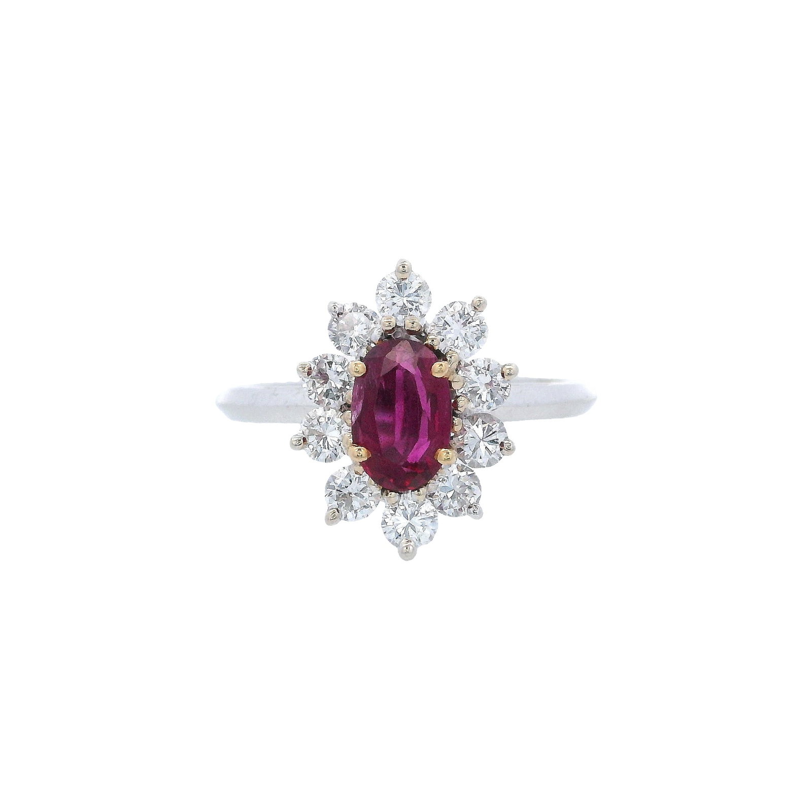 Platinum Cocktail Ring with 1.42 CTW in Ruby & Diamonds (1 of 7)