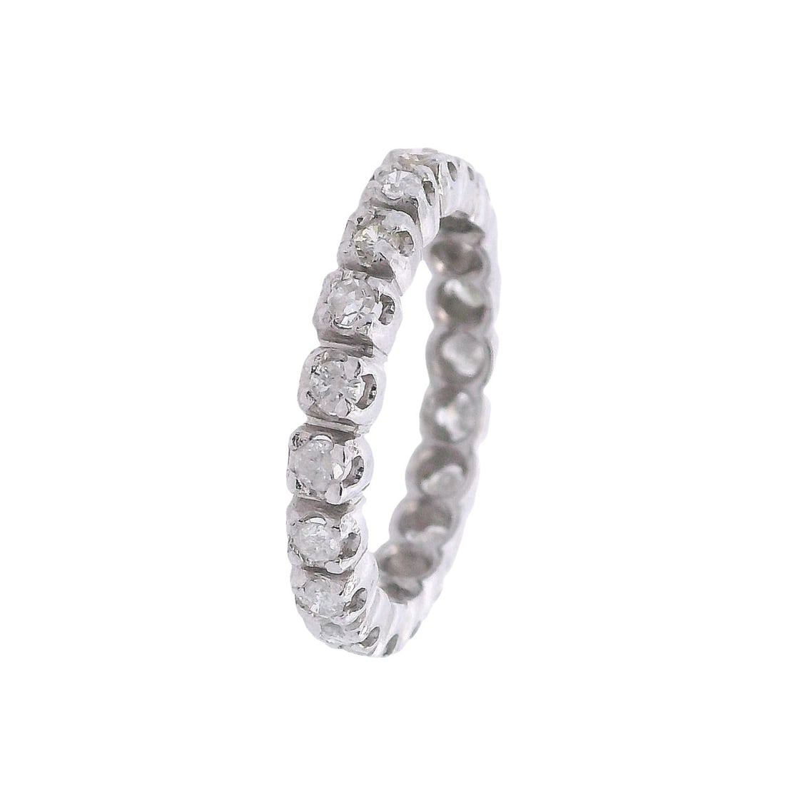 Vintage Platinum Eternity Band Ring with Diamonds (1 of 6)