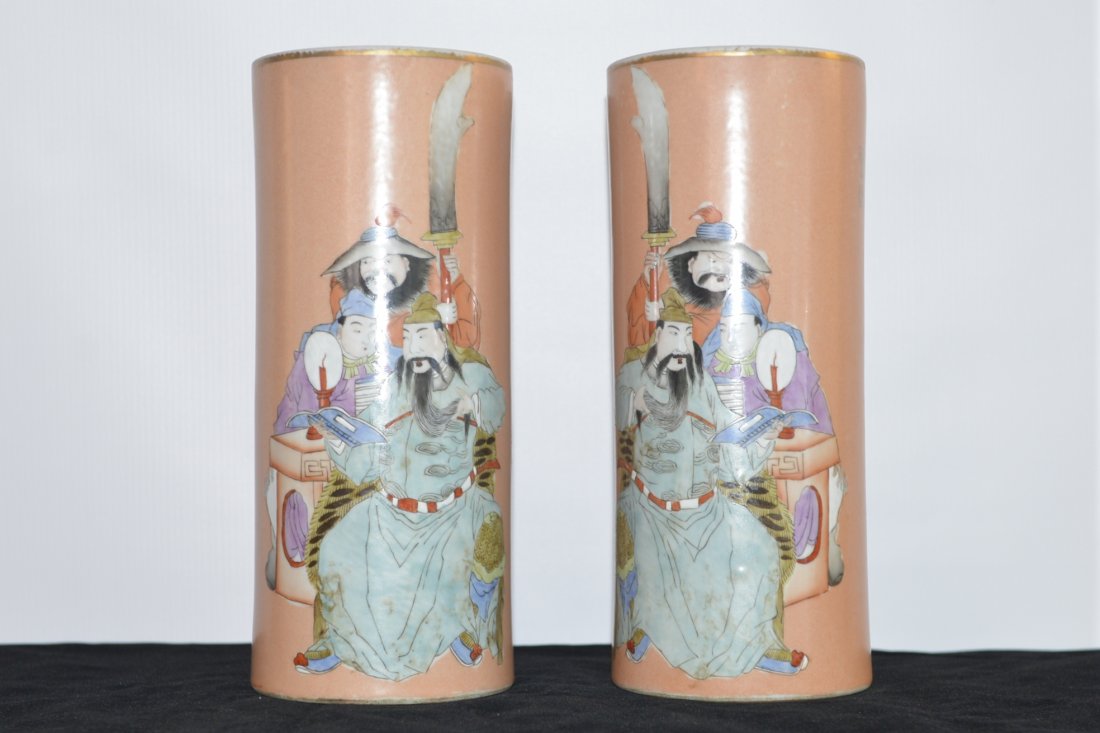 A pair of 19th century Chinese red glazed porcelain (1 of 8)