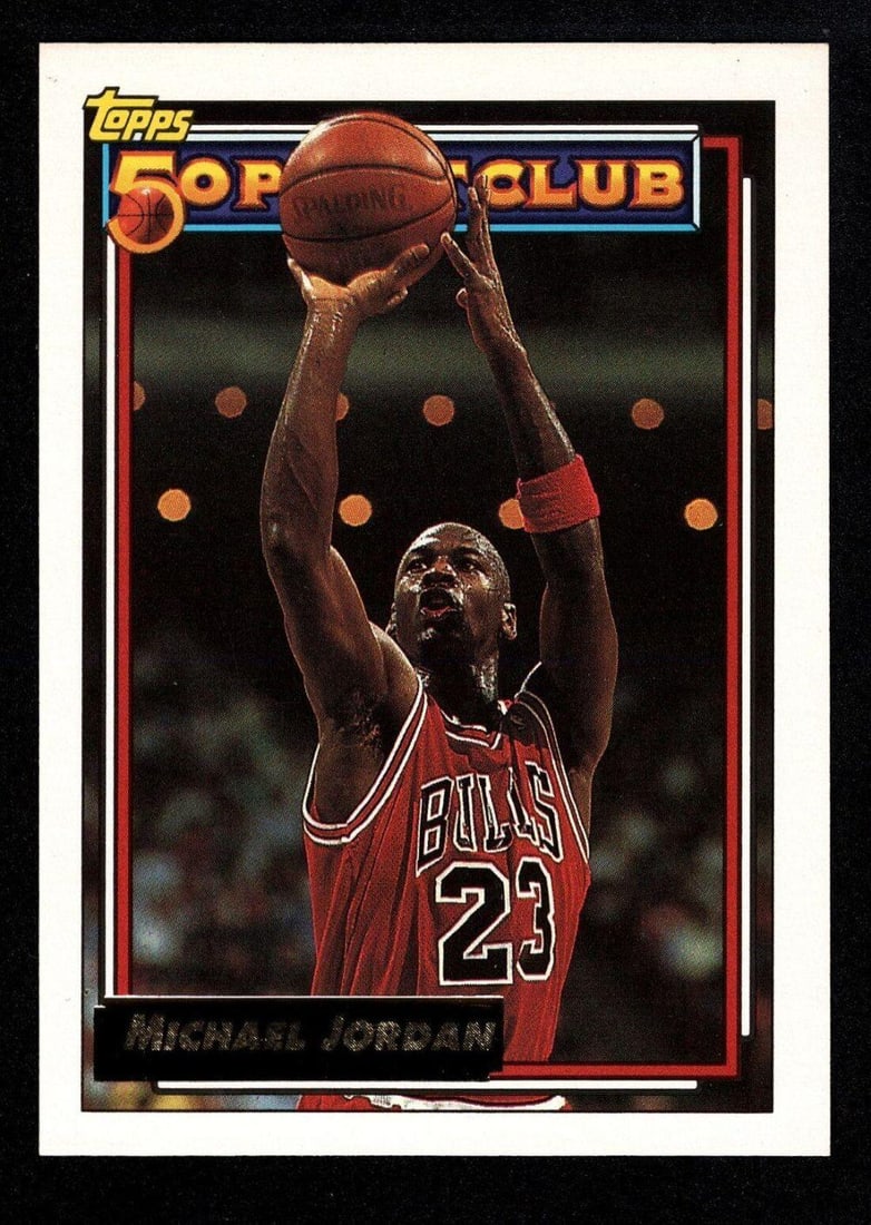 1992-93 Topps Michael Jordan Gold Foil 50 Point Club Chicago Bulls #205 Basketball Card (1 of 2)