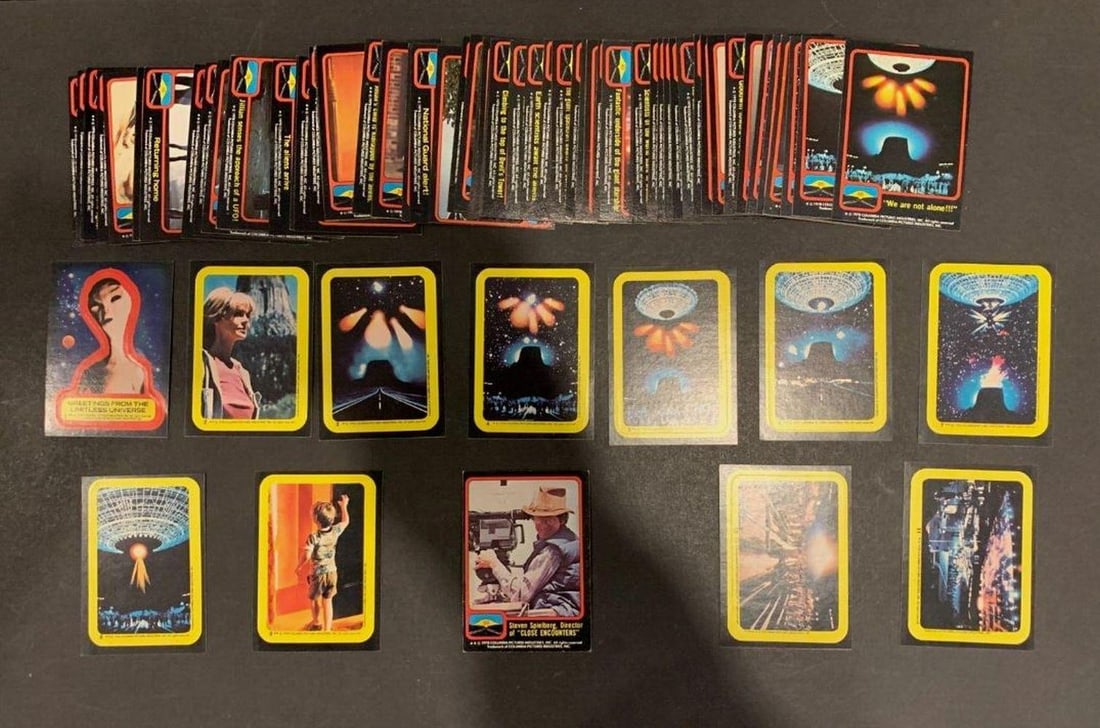 1978 Topps Close Encounters Steven Spielberg Complete 66 Card Set + 11 Stickers (1 of 1)