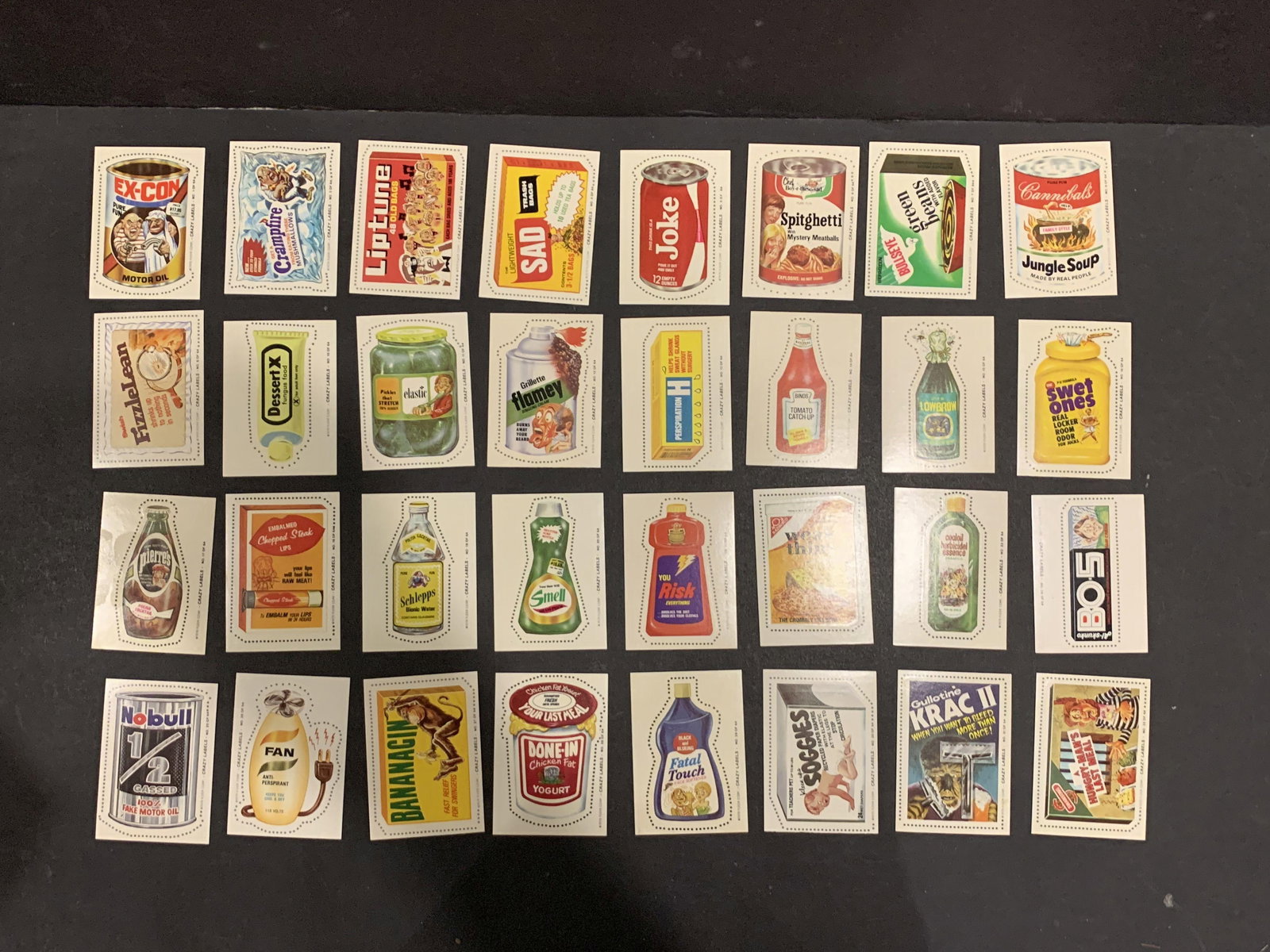 1979 Fleer Crazy Labels Stickers Wacky Packages Complete Sticker Set 64/64 NM (1 of 2)
