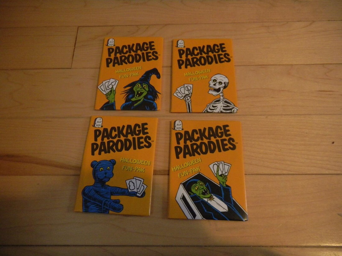 2009 NewHamm Rare Wacky Package Parodies Sealed Unopened 4 Halloween Fun Packs (1 of 1)