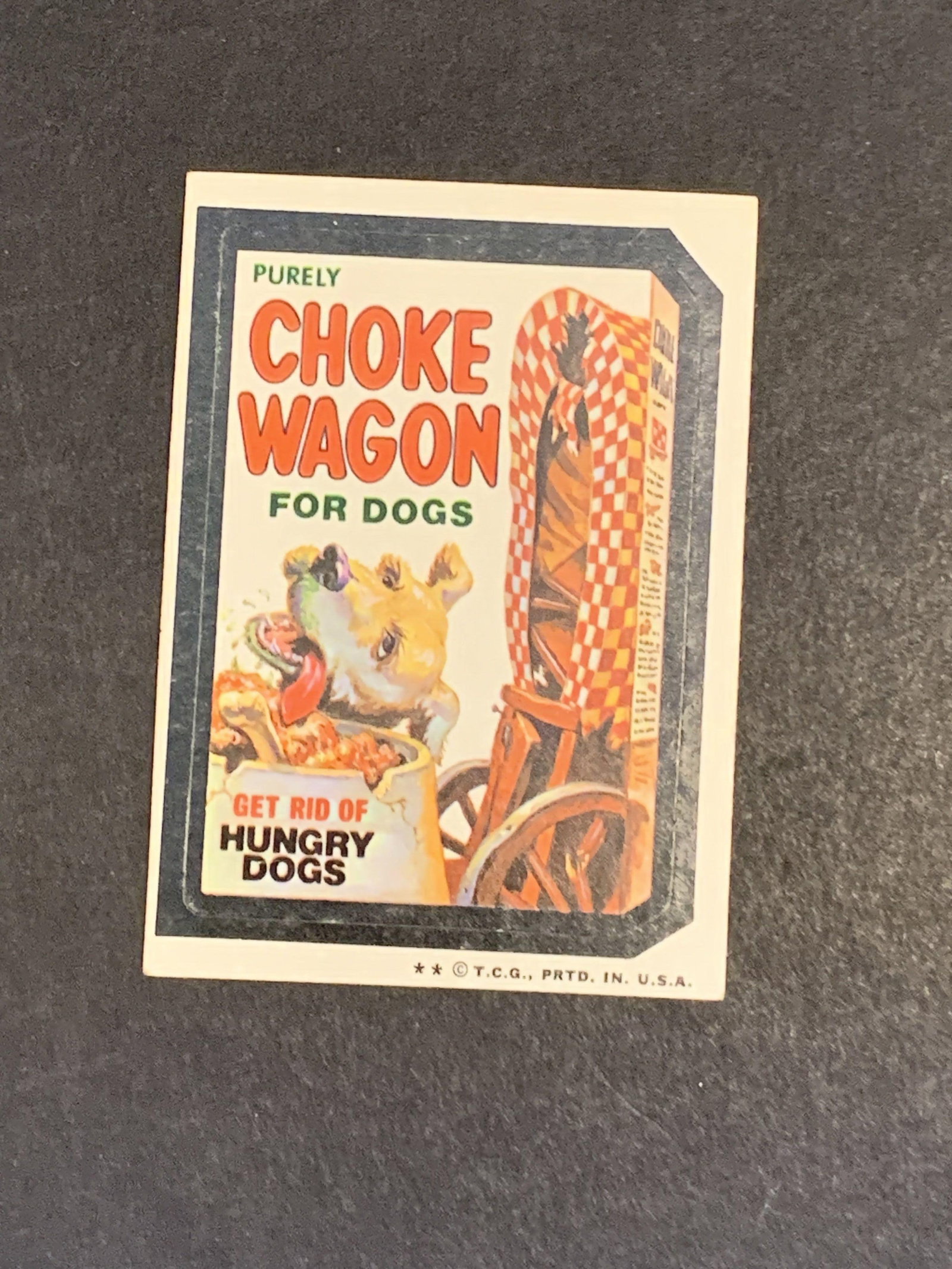 1973 Rare Topps Wacky Packages Choke Wagon 4th Series 4 Pulled Sticker Card EX-: You are bidding on the 1973 Topps Wacky Packages Choke Wagon 4th Series Sticker Card. This is an extremely rare title that was pulled from the production run and is now difficult to find. The Ralston-