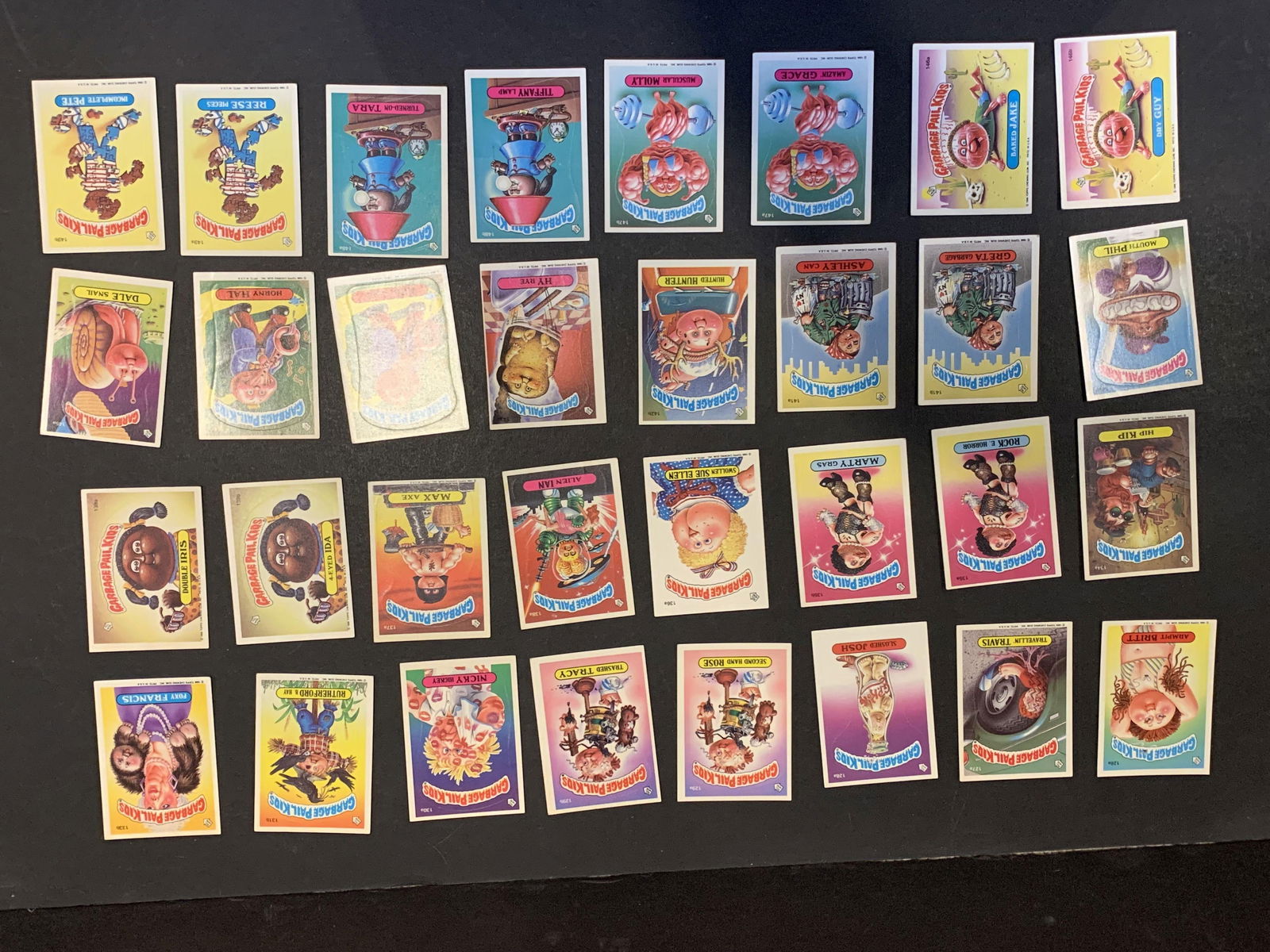 1986 Topps Garbage Pail Kids Series 4 GPK Original Near Complete Partial Set 54/84: You are bidding on a 1986 Topps Garbage Pail Kids Series 4 GPK Original Near Complete Partial Set 54/84. It is only missing 30 stickers from the set. Please check out the photos and let us know if you