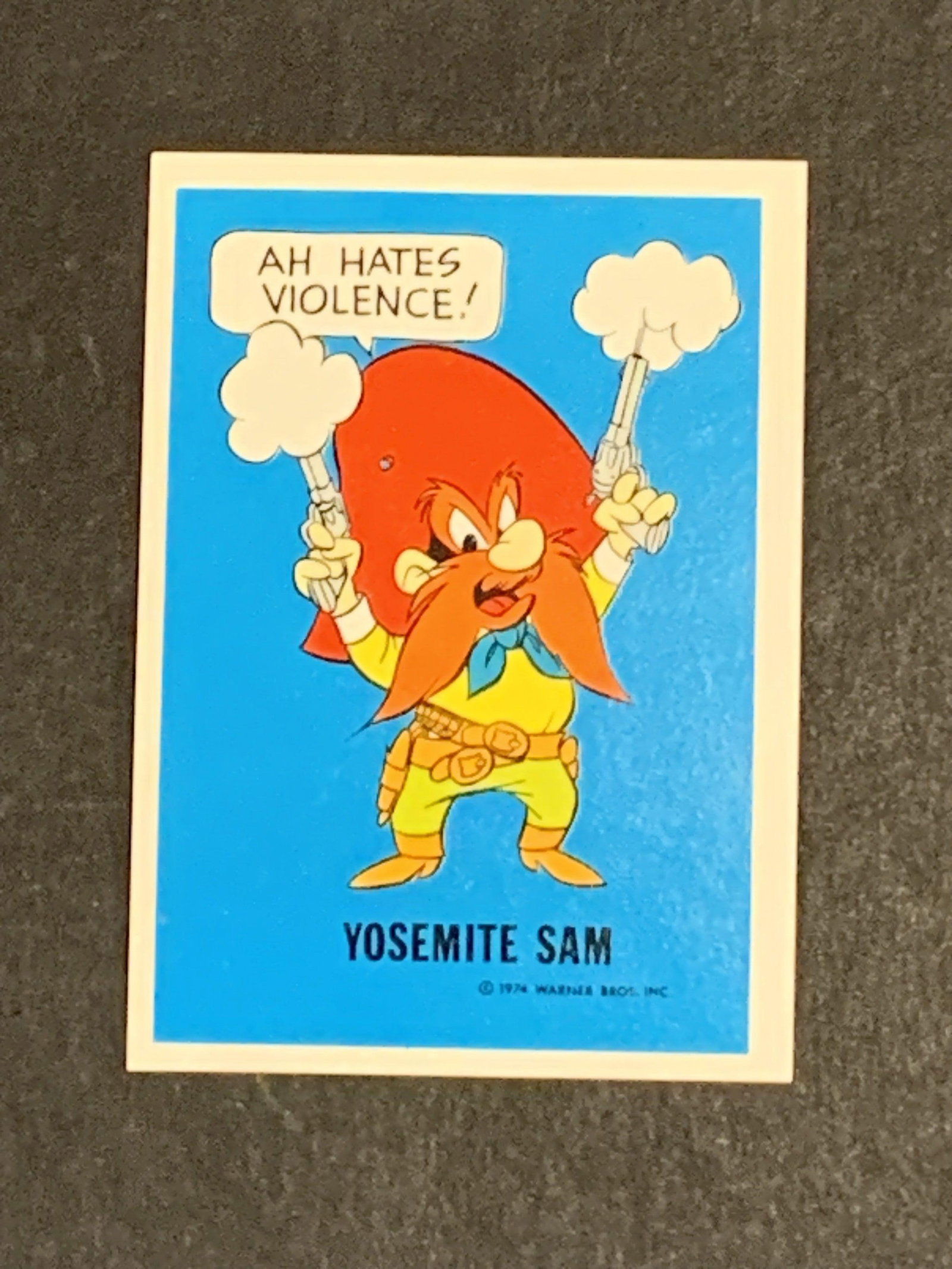 1974 Yosemite Sam Warner Brothers Wonder Bread National Periodical Publications NM MT: You are bidding on The 1974 Yosemite Sam Wonder Bread National Periodical Publications Inc. Warner Brothers Card. Not professionally graded but in great condition. Please let me know if you have any q
