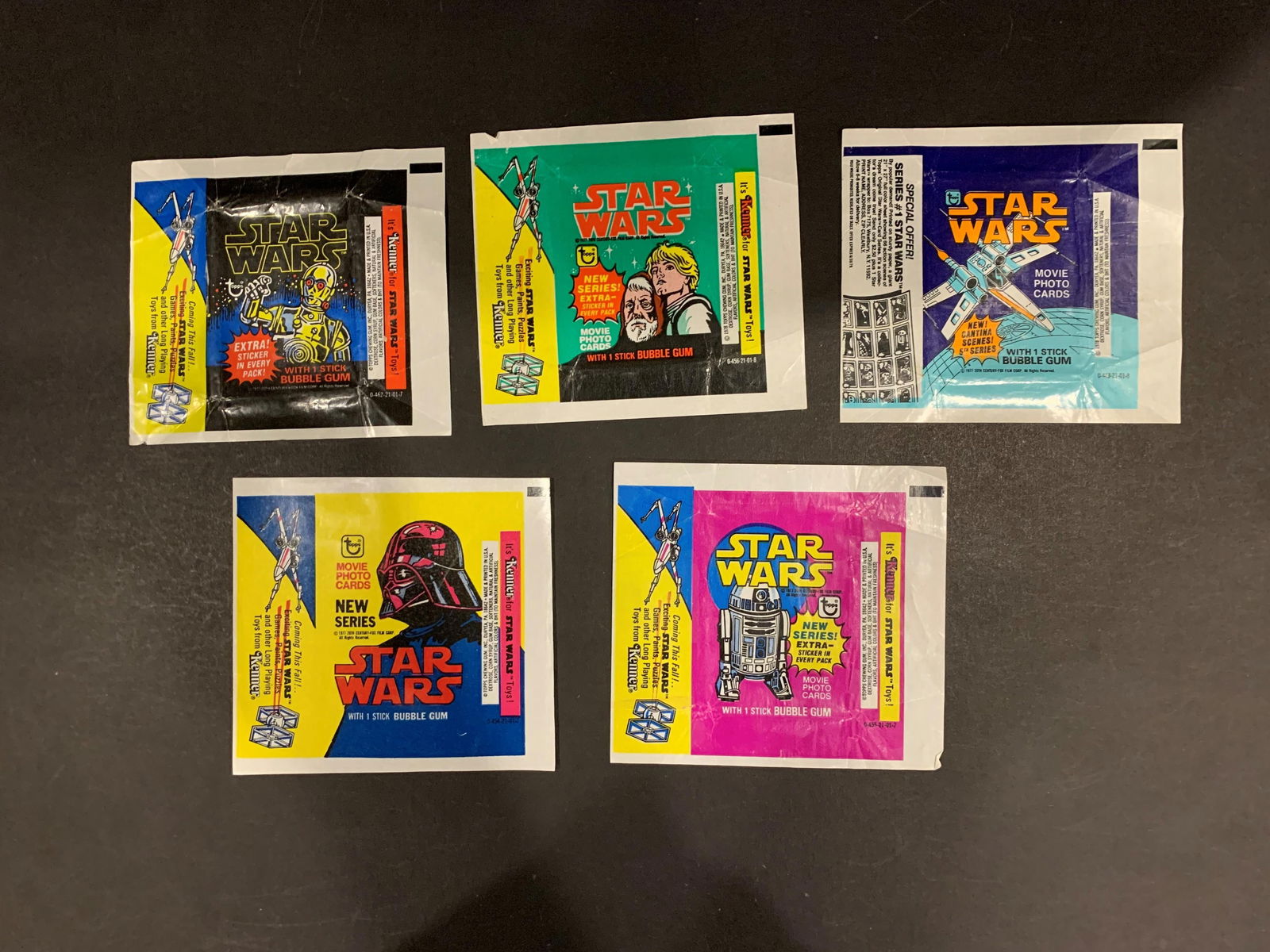 1977 Topps Star Wars Series 1-5 Complete 5 Piece Wrapper Set (1 of 1)