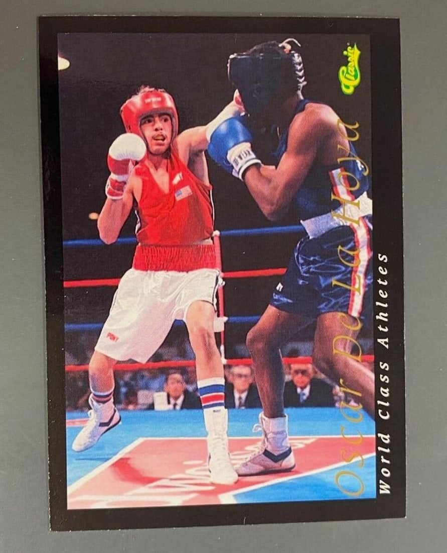 1992 Classic World Class Athletes Oscar De La Hoya Boxing Rookie Card #41: You are bidding on a 1992 Classic World Class Athletes Oscar De La Hoya Boxing Rookie Card #41 in Near Mint condition. Please let us know any questions before bidding.