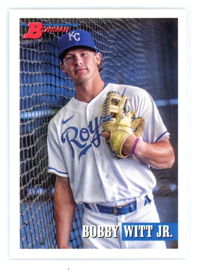 2021 Bowman Heritage Image Variation Short Print Bobby Witt Jr. Rookie Kansas City Royals #217 (1 of 2)