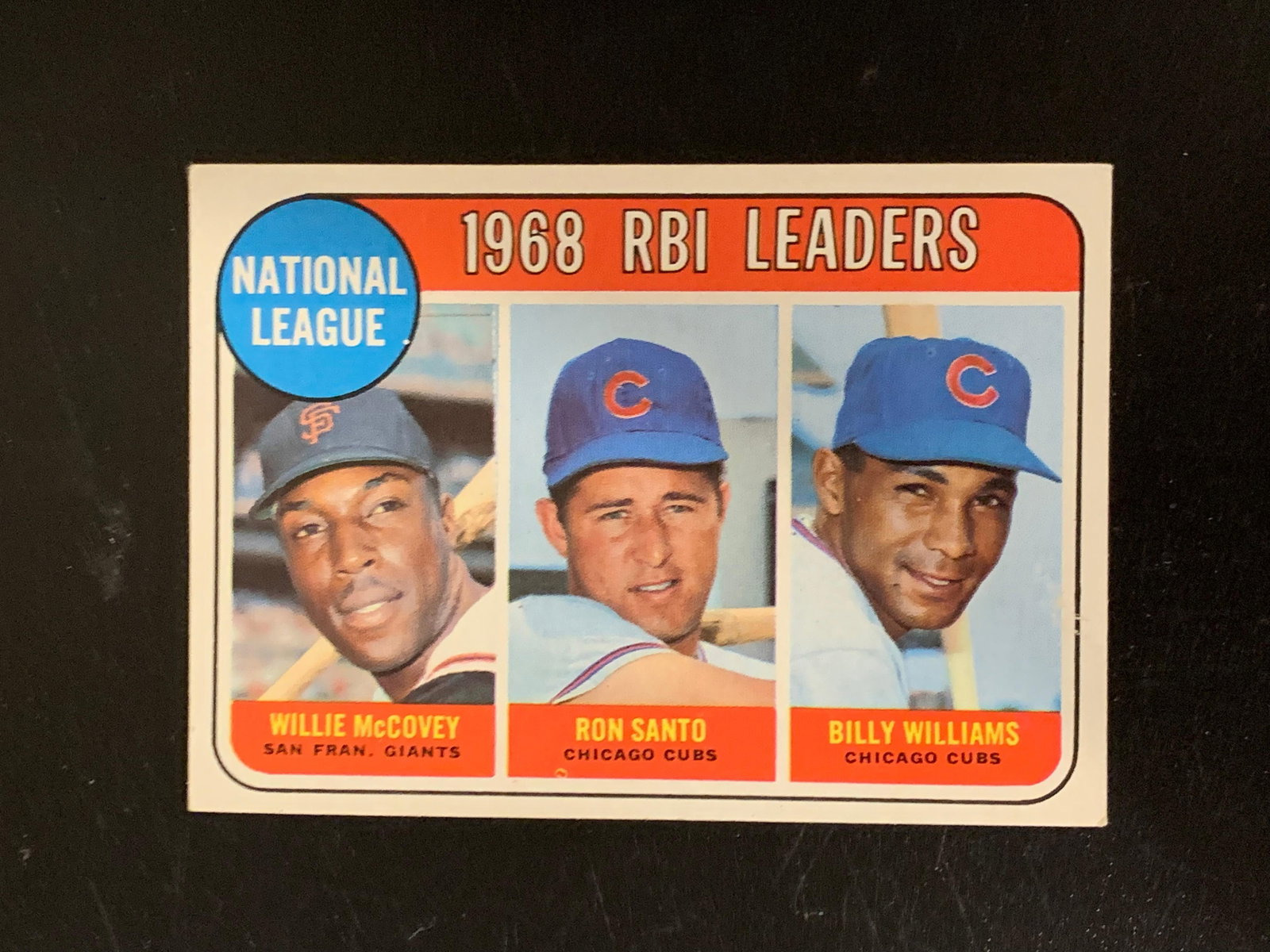 1969 Topps McCovey Williams Santo National RBI Leaders Baseball Card #4: You are bidding on a 1969 Topps McCovey Williams Santo National RBI Leaders Baseball Card #4 in Very Good condition. Please let us know if you have any questions before bidding.