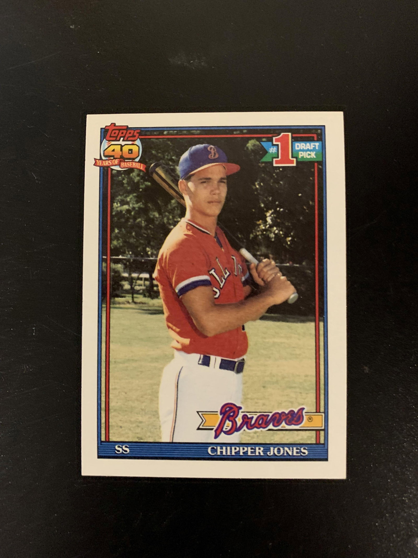 1991 Topps Chipper Jones Atlanta Braves Rookie RC Baseball Card #333 (1 of 2)