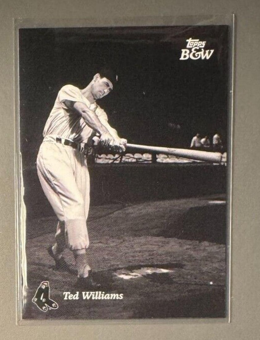 2023 Topps Black & White Ted Williams Boston Red Sox Short Print #101 Extended Card: You are bidding on a 2023 Topps Black & White Ted Williams Boston Red Sox Short Print #101 Extended Base Card in Mint Condition. Please check out the photos of the cards front and back and let us