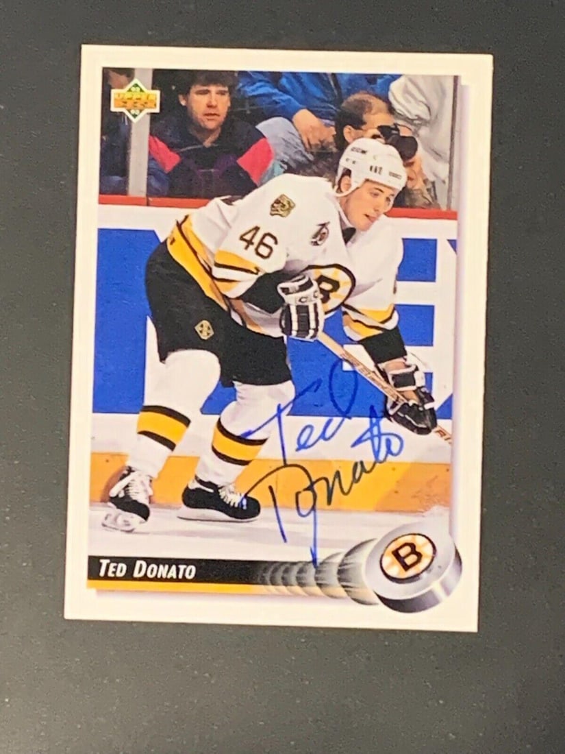 1992-93 Upper Deck Ted Donato Boston Bruins Harvard Signed Autograph Card #202 (1 of 1)