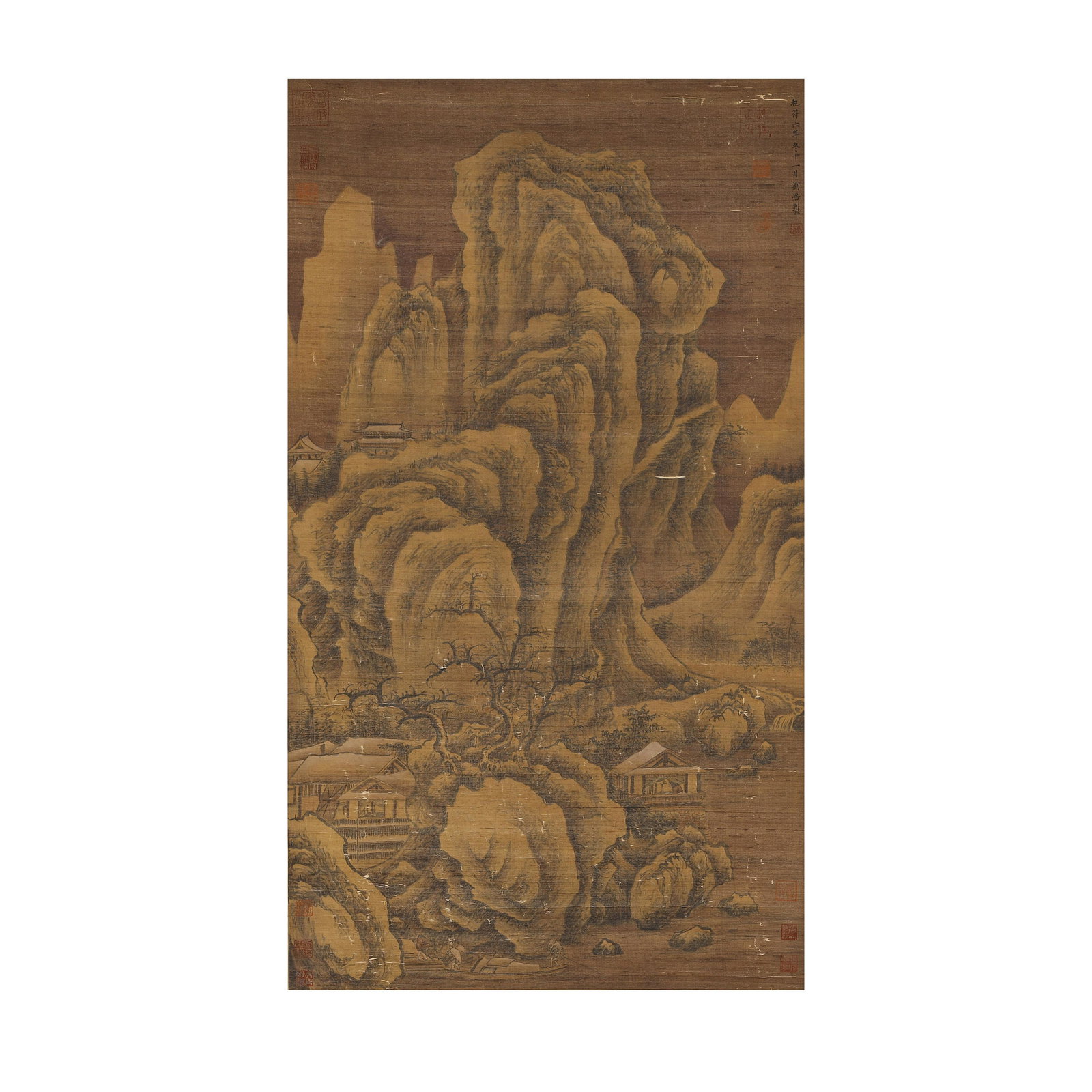 Silk scroll Jing Hao: Landscape grass house (1 of 11)