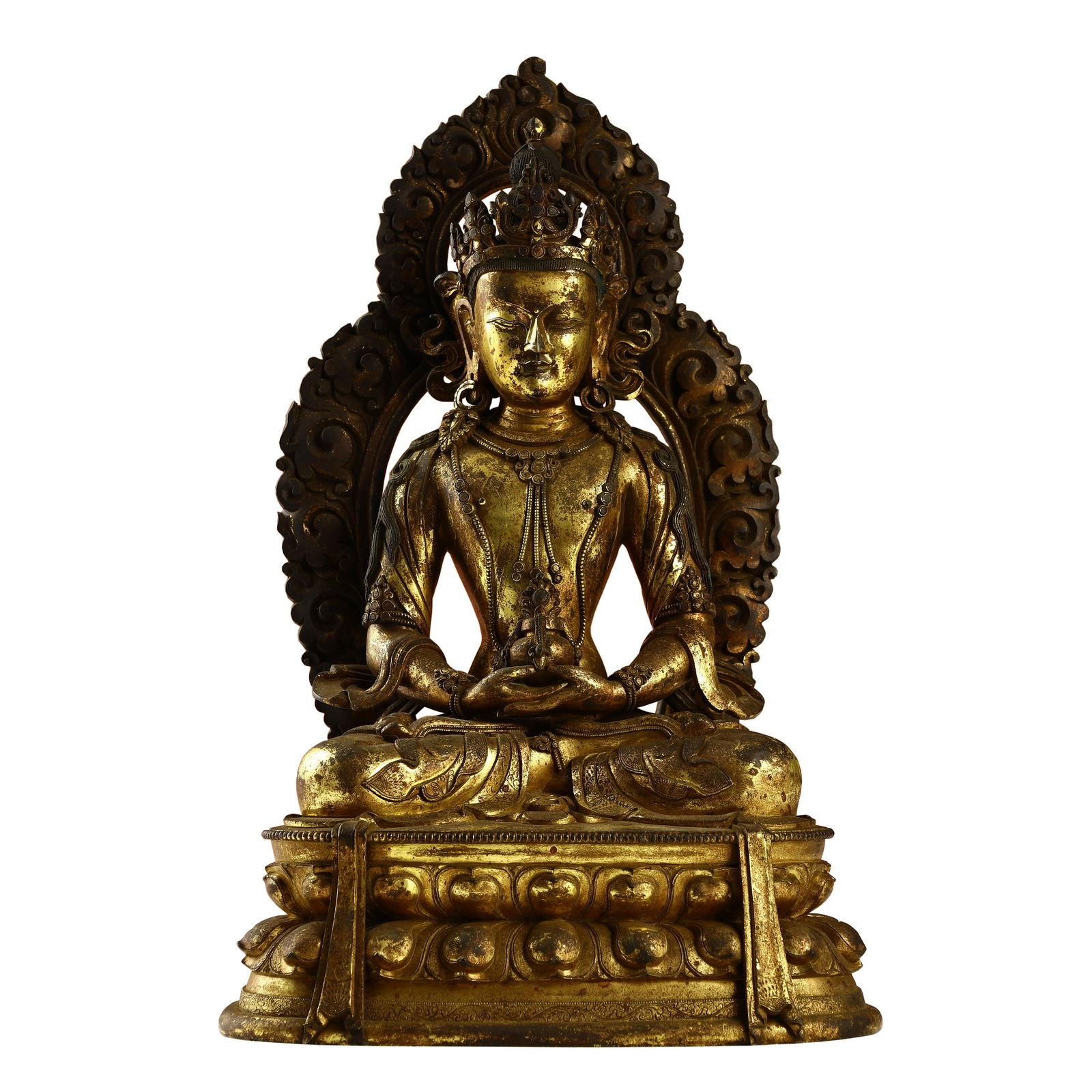 Ancient bronzegilded Buddha statues (0161) on Jan 11, 2023 ARCHAIC