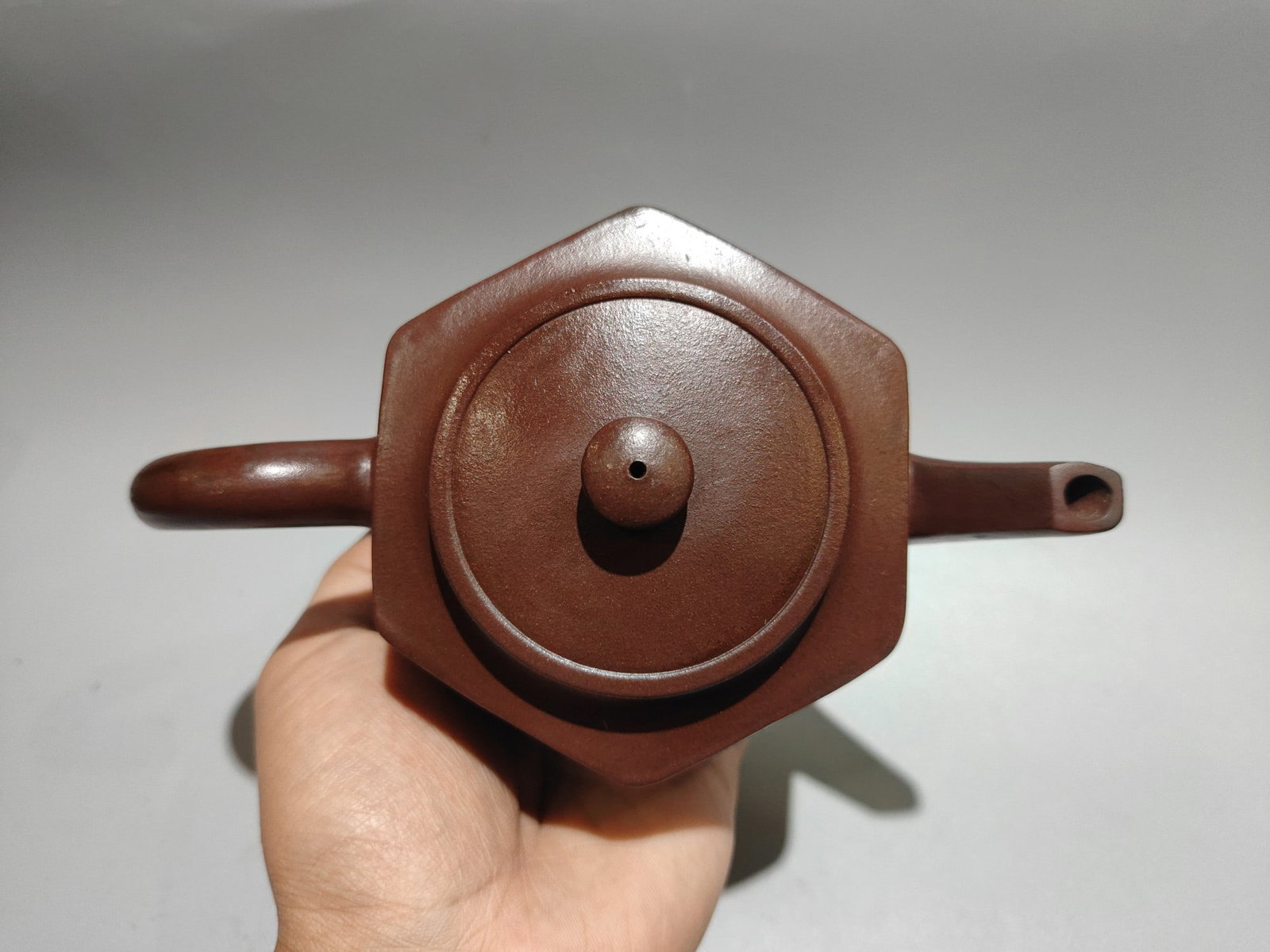 Multifaceted hexagonal teapot - 6