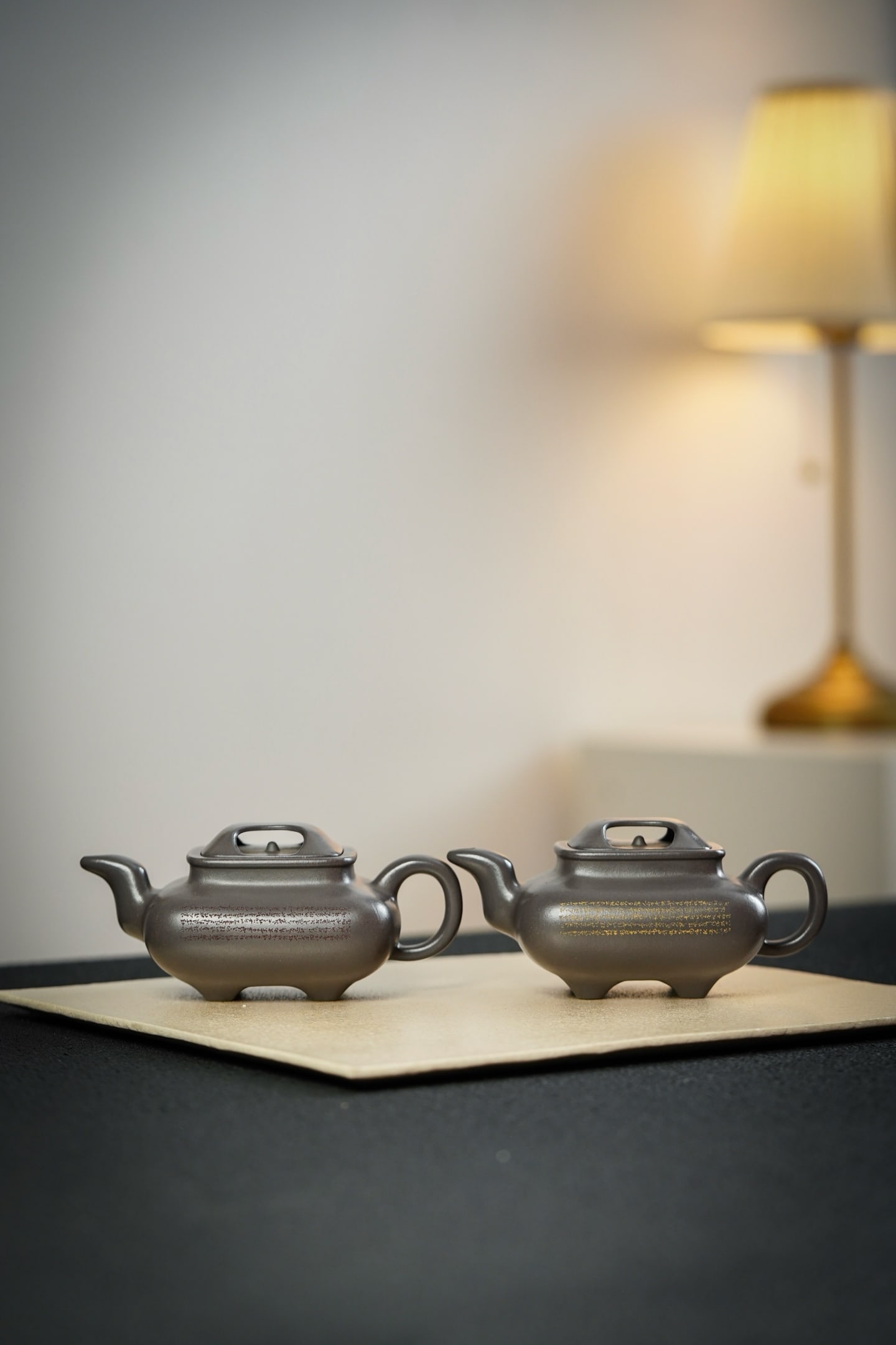 Ox-lid Stove X Antique Style: Niu Gai Chuan Lu X Mugu Style 260cc Original Ore Top Grade Blue-Gray Material Authentic and Lustrous, High-Quality Brewing Effect [Strong] Stable and Elegant Shape, Flat Round Mixed Square, Exquisite