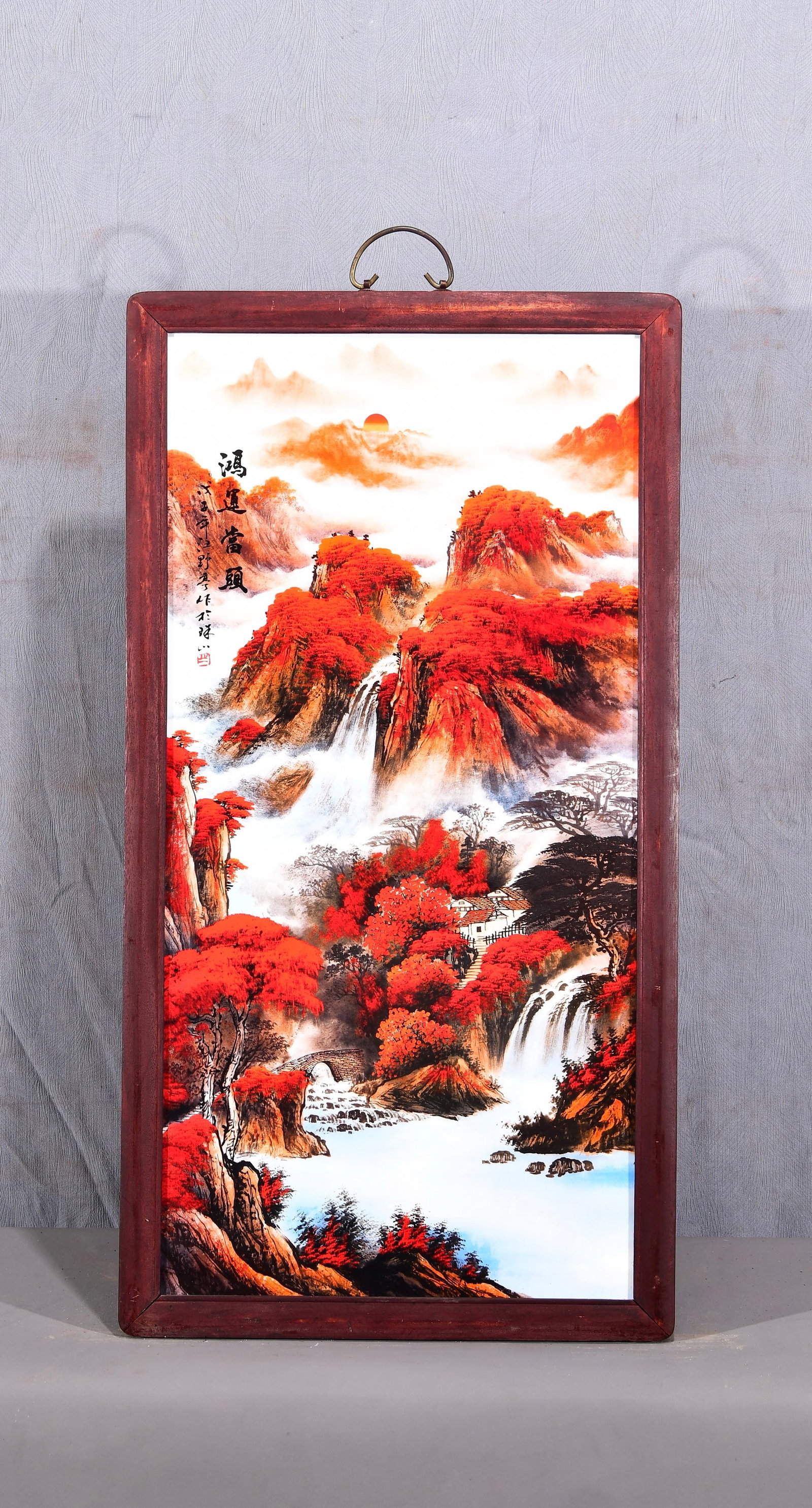 Appreciation of the works of Wang Yeting, one of the Eight Friends of Zhushan! A rosewood and (1 of 9)