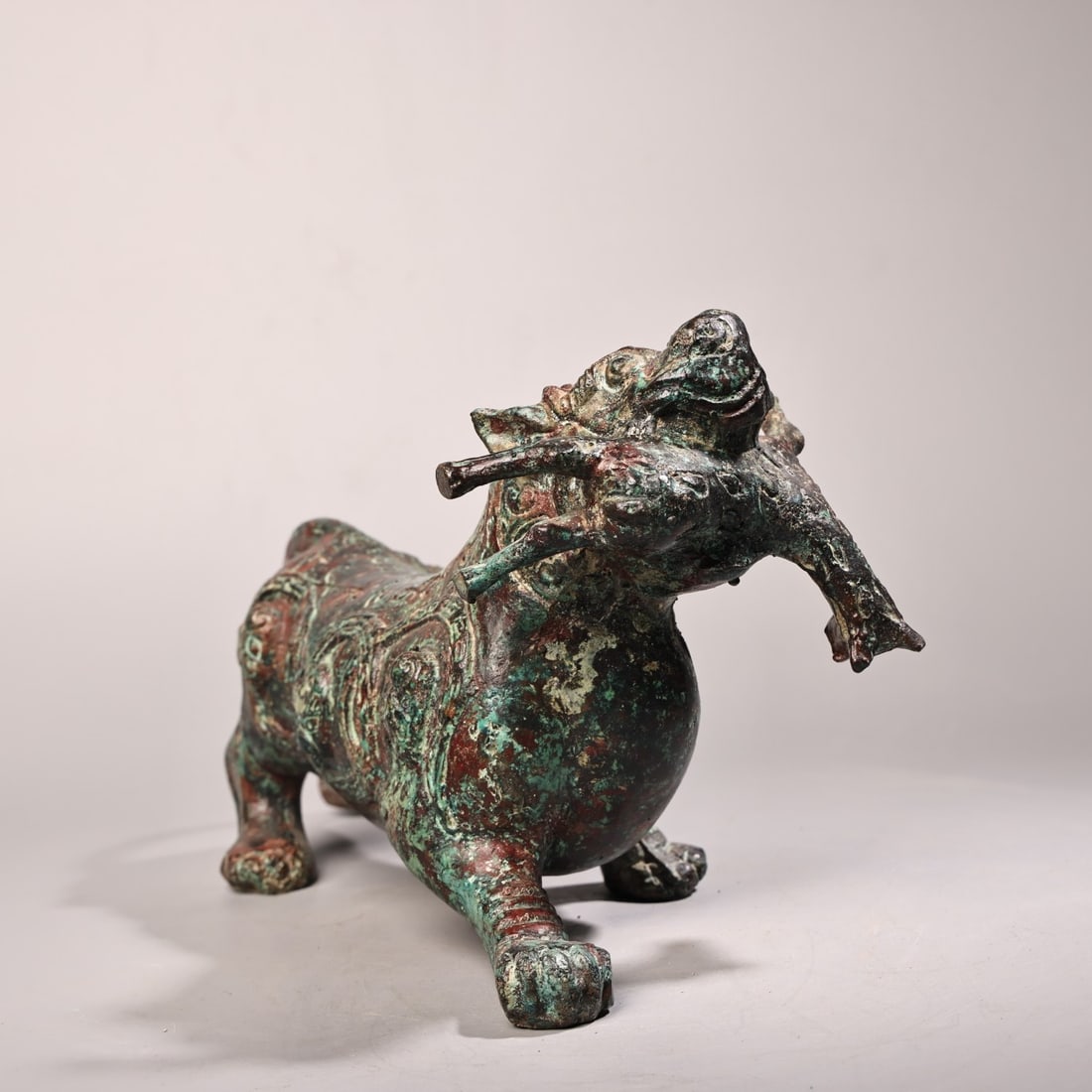 Rare bronze artifacts with inscriptions depicting reptiles and animals. - 3