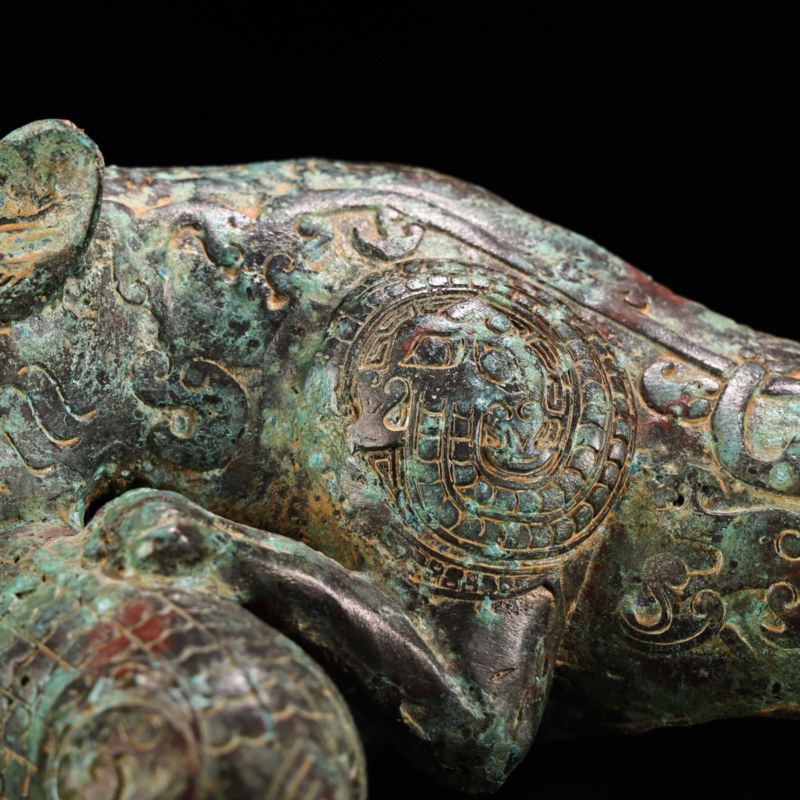 Rare bronze hunting animal with inscription from an old collection - 5