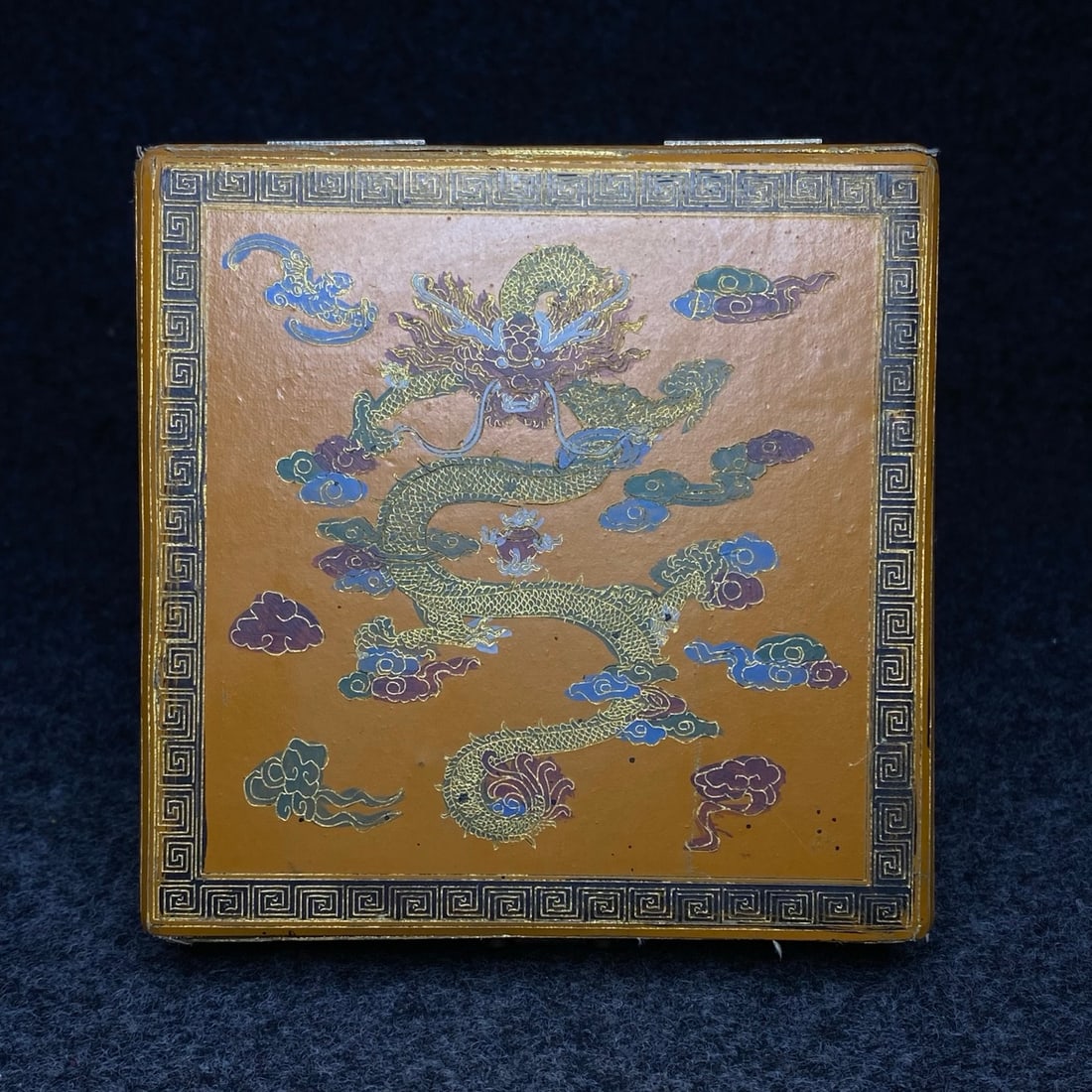 A bronze cloisonne enamel bracelet, treasured in a Qianlong imperial lacquerware collection box. (1 of 10)
