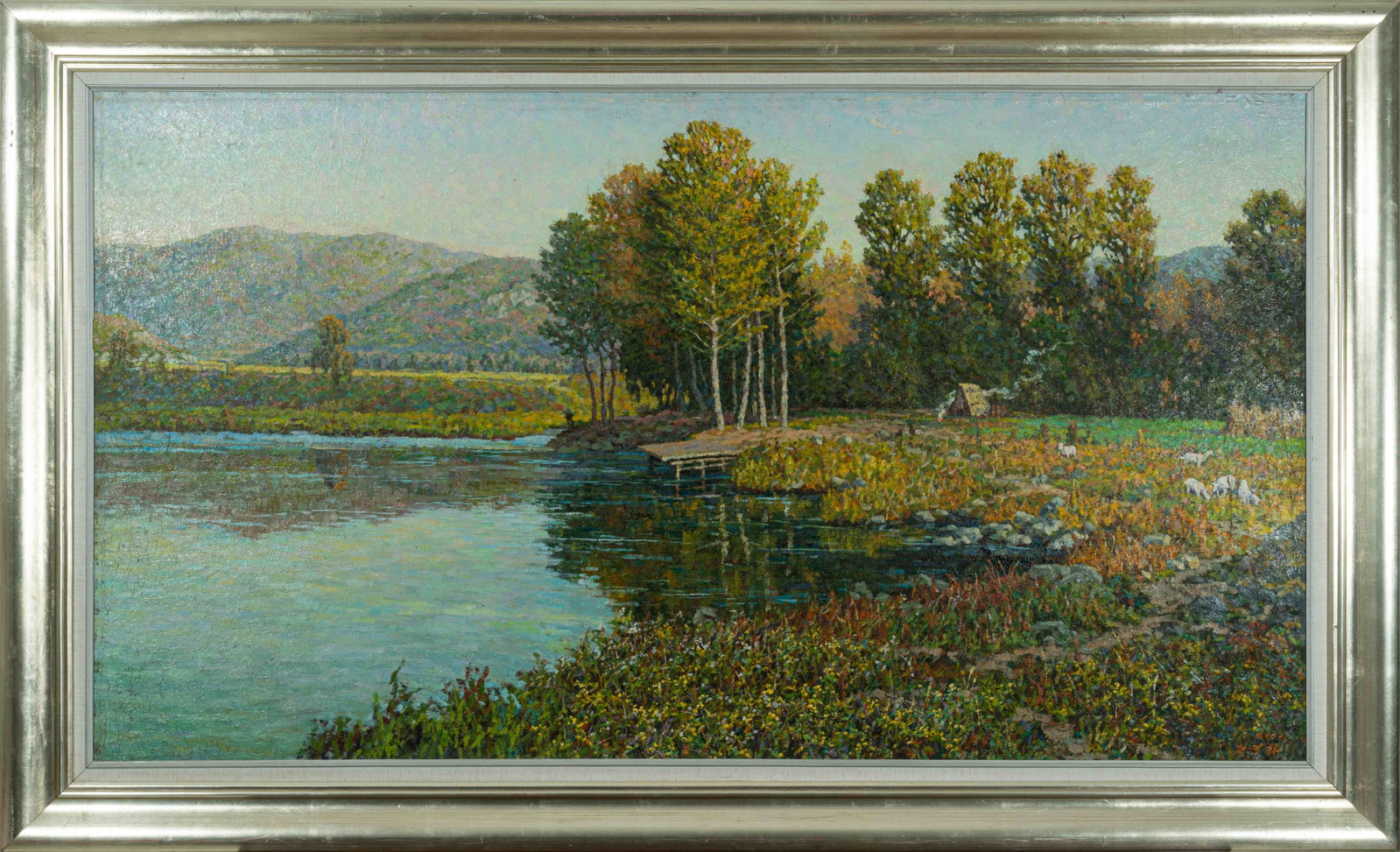 Cooking smoke rises again: Oil on canvas:148 x 82 cm Framed:170 x 103 cm