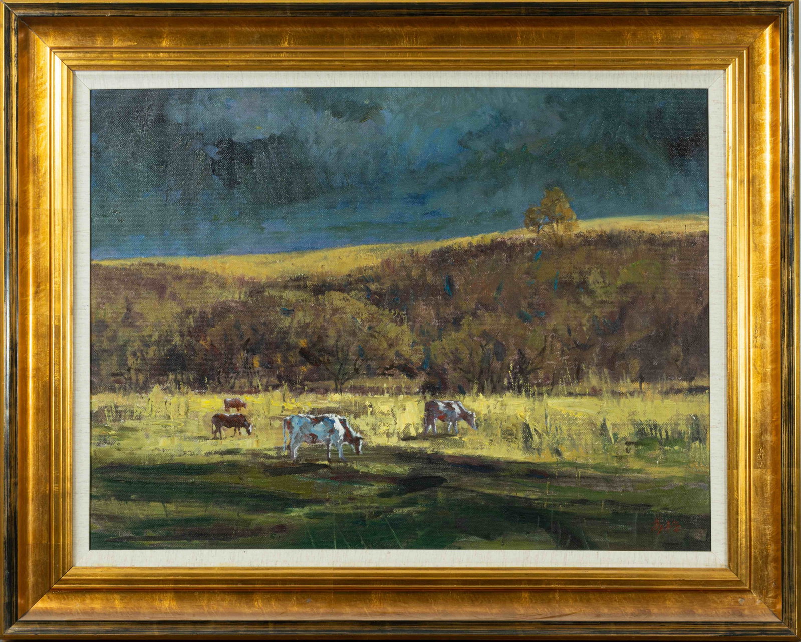 A Ningjing River: Oil on canvas:80 x 60 cm Framed:100 x 80 cm