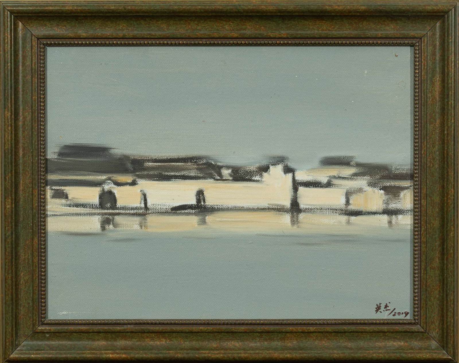 Village Hong: Oil on canvas:30 x 40 cm Framed:48 x 38 cm