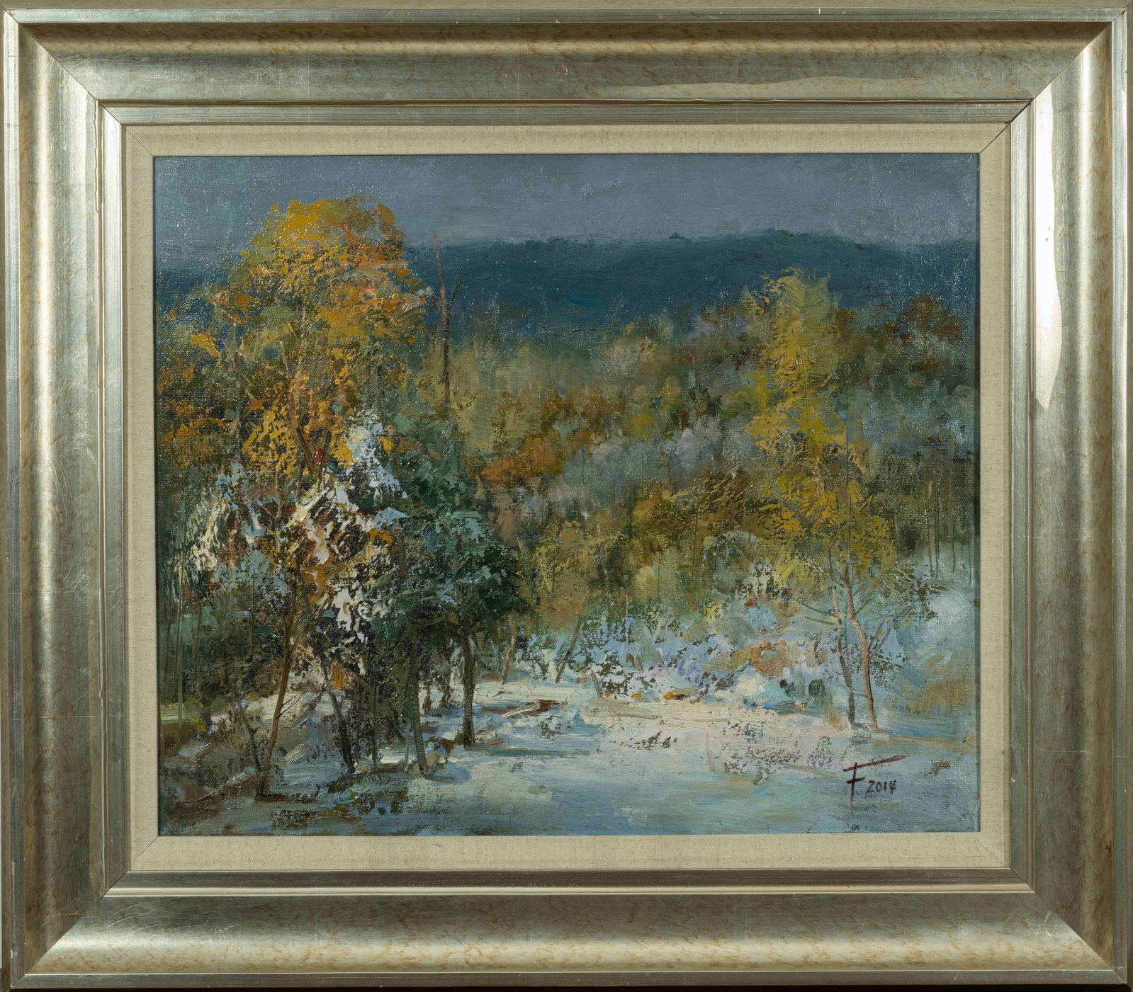 Empty silence: Oil on canvas:50 x 60 cm Framed:70 x 80 cm