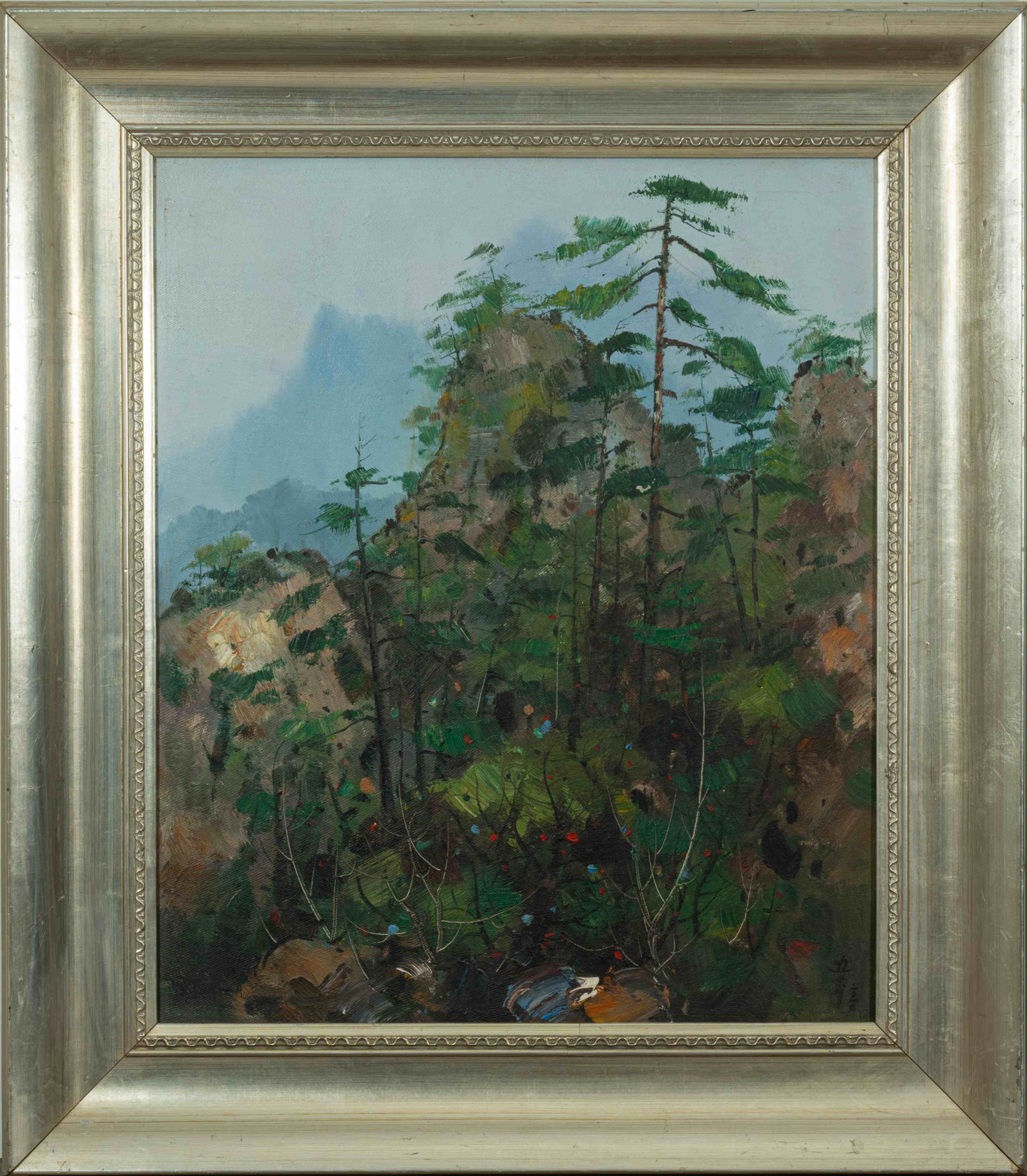 Mountain Lao: Oil on canvas:50 x 60 cm Framed:70 x 80 cm