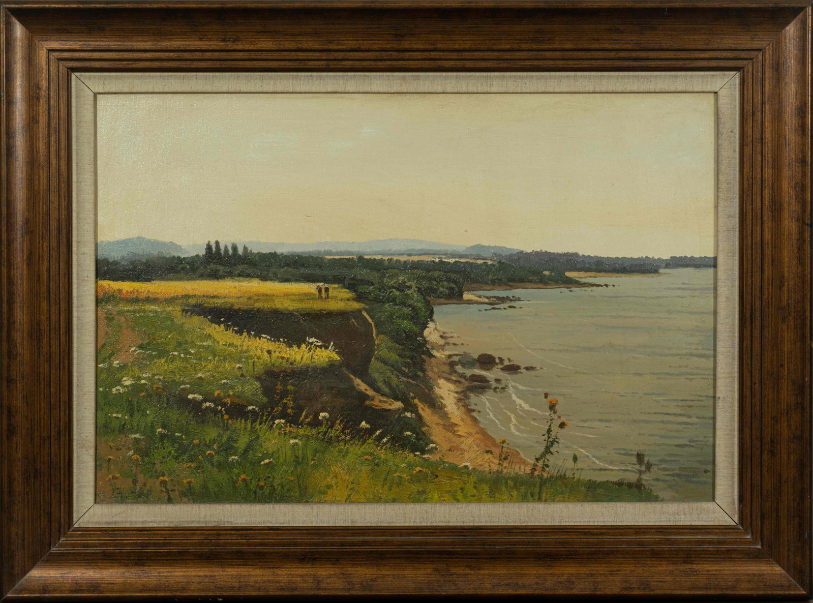 Cliff edge: Oil on canvas:60 x 40 cm Framed:77 x 57 cm