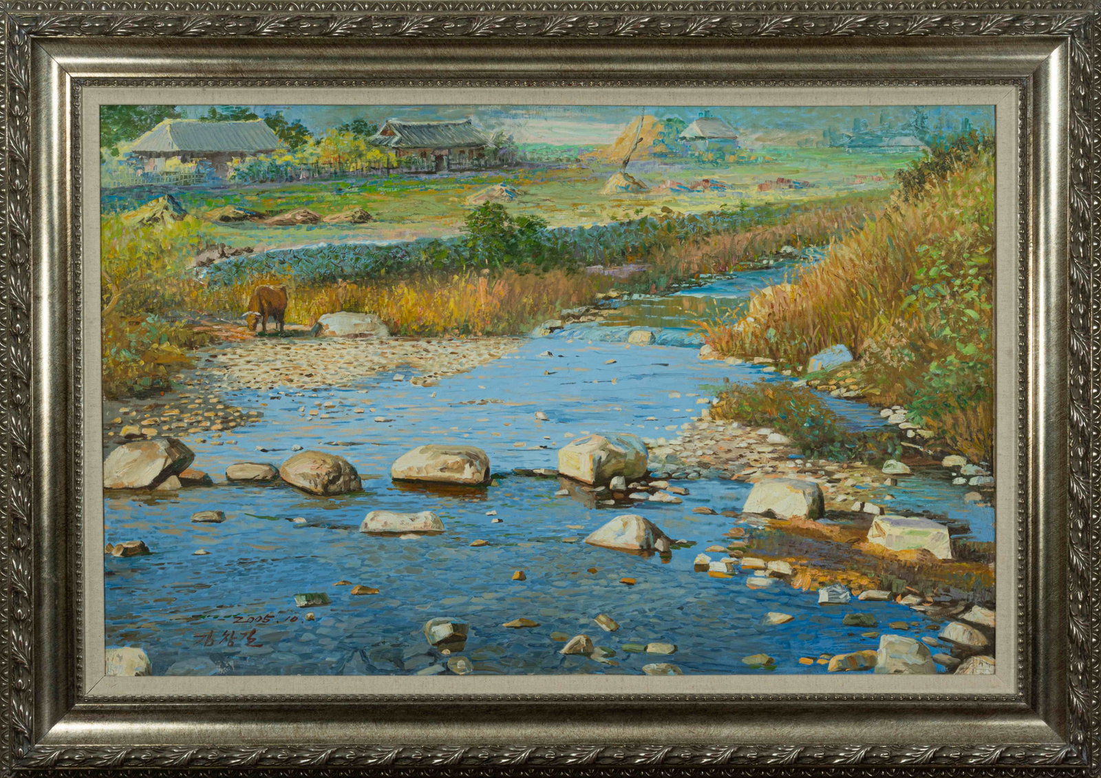 Warm Winter: Oil on canvas:98 x 63 cm Framed:120 x 83 cm