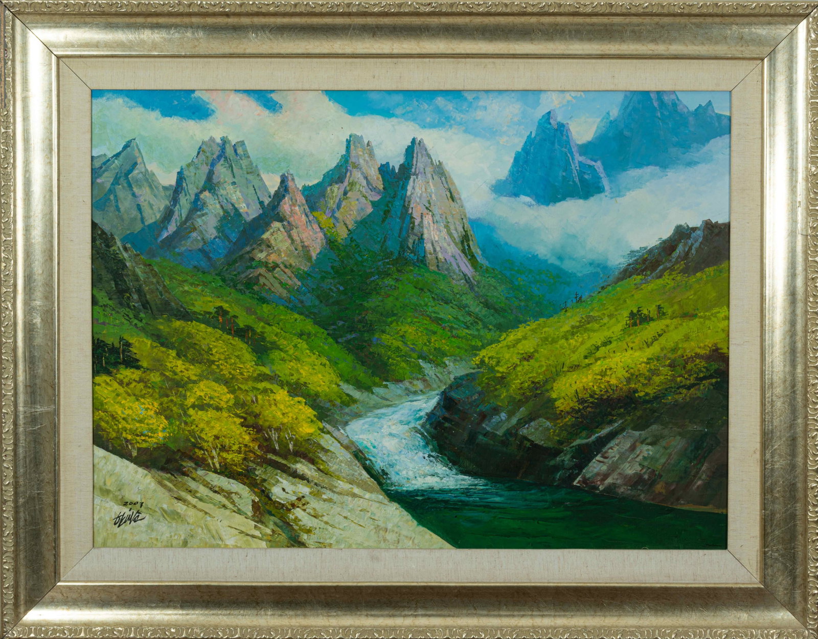 Spring of Jingang: Oil on canvas:90 x 65 cm Framed:114 x 91 cm