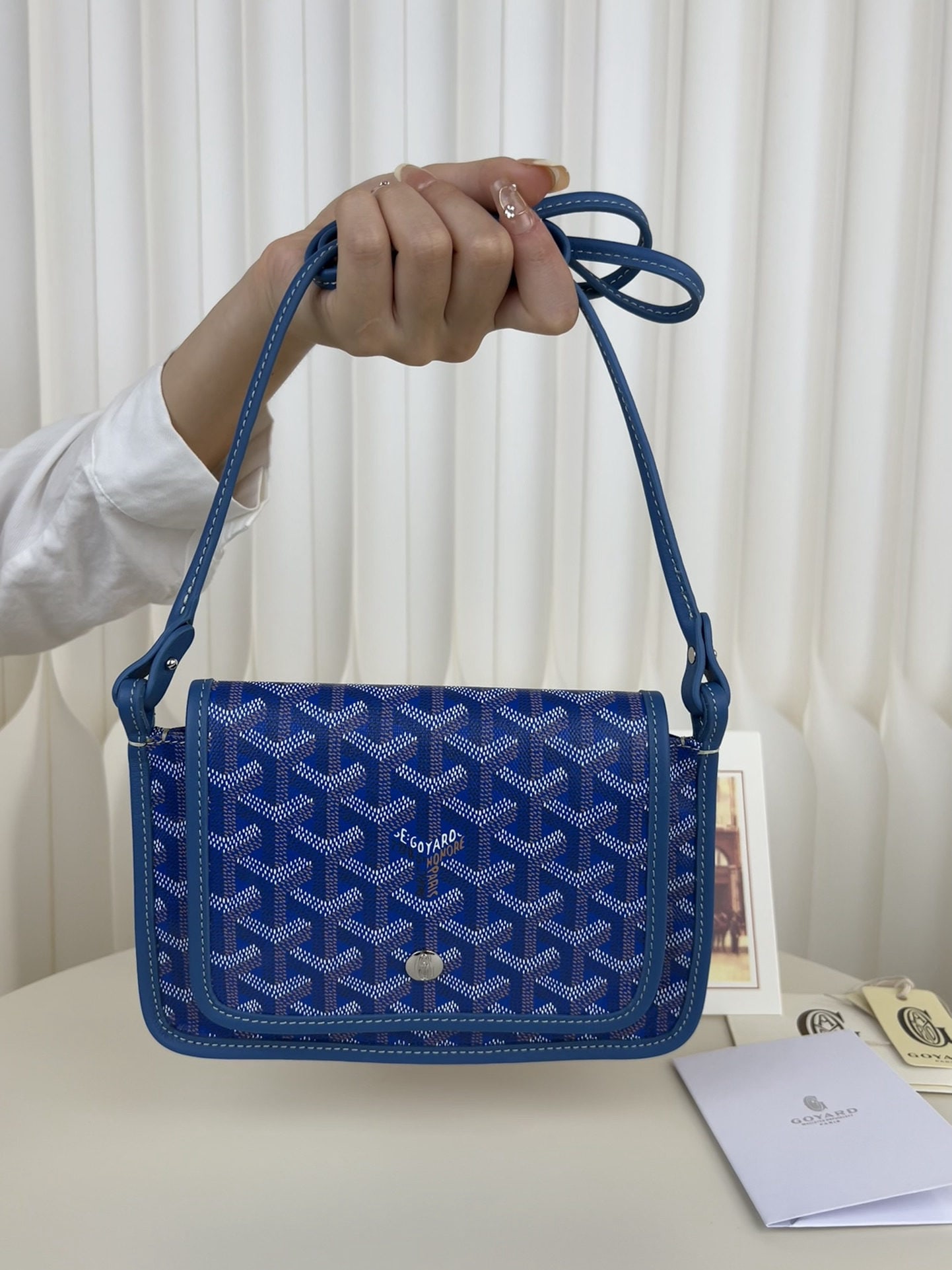 Goyard plumet: The Goyard plumet envelope bag is a lightweight pouch you can easily sling over your shoulder and head out. Despite its slim design with three compartments, it easily holds everyday essentials like yo