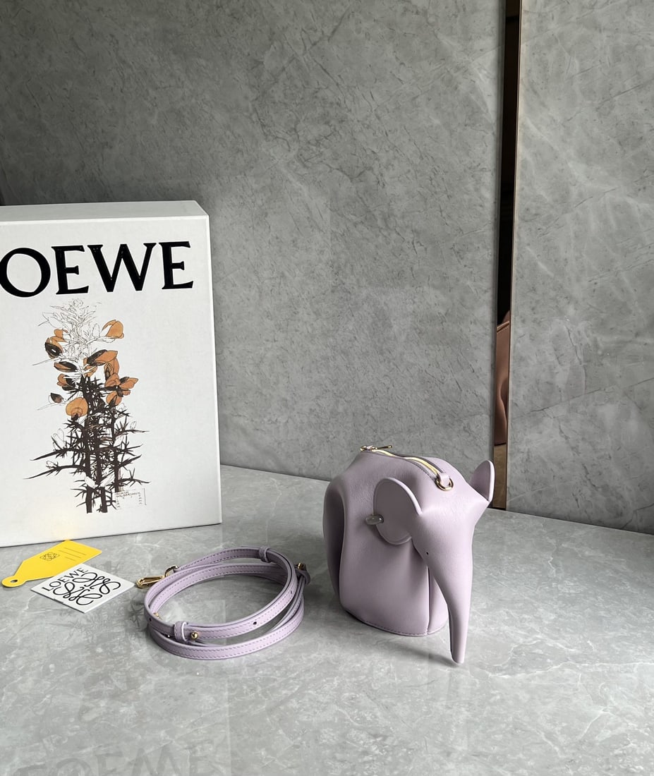 LOEWE: The LOEWE elephant bag is adorable, made entirely of leather inside and out, and can hold a mini phone, compact powder, lipstick, and car keys. Its cute appearance and versatile style make it a