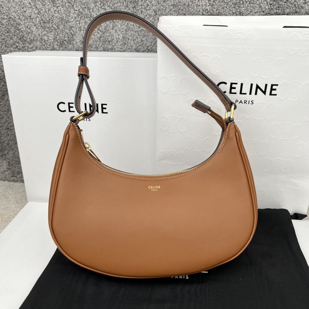 Celine: AVA Smooth Calfskin Leather Handbag, Dimensions: 23x14x7 cm, Calfskin Leather, Lining: Calfskin Leather Fabric, Can be carried by shoulder or hand, Zip closure, 1 interior flat pocket, Adjustable 22 c
