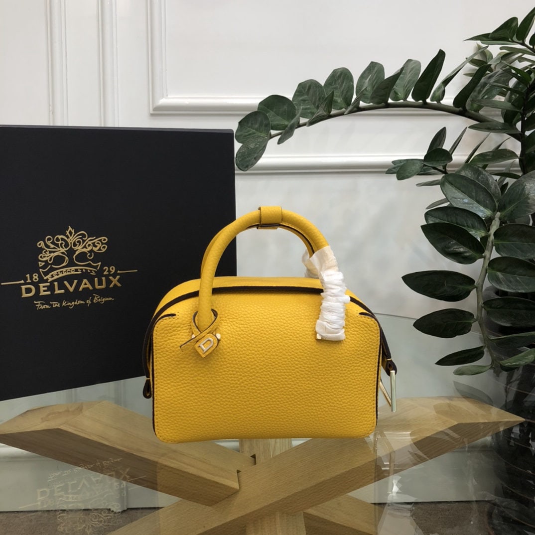 Delvaux: The yellow mini Cool Box is youthful and modern, a trendsetter. Its casual, lightweight, and comfortable design embodies a unique spirit, combining aesthetics and practicality. The Cool Box Mini is pe