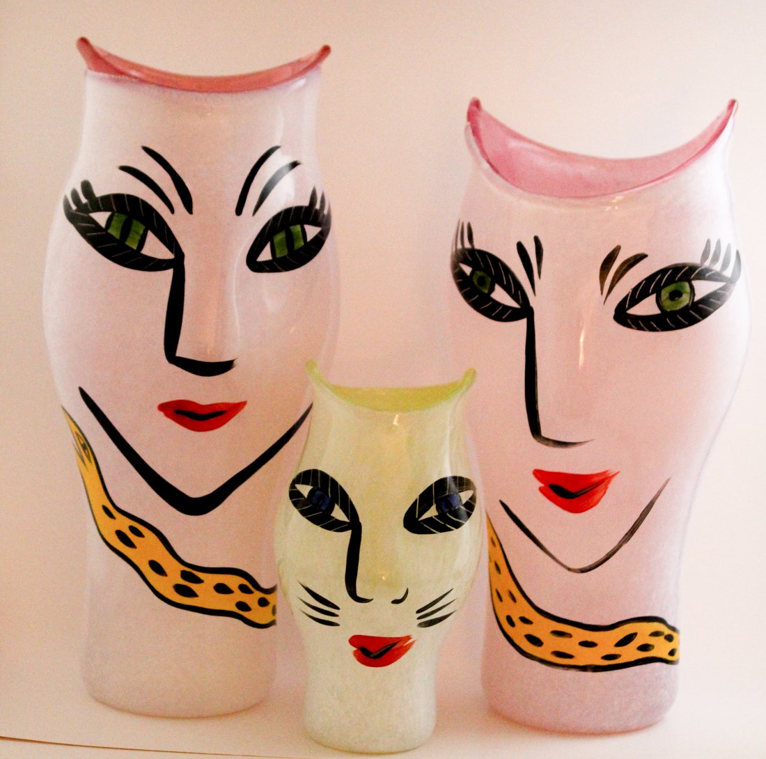 KOSTA BODA- ULRICA HYDMAN 3 OPEN MINDS CATS SIGNED (1 of 7)