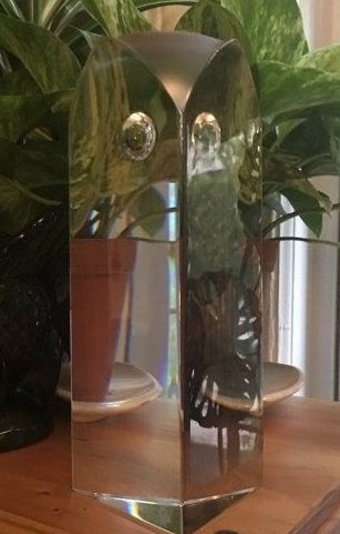 VINTAGE VAL ST. LAMBERT ART GLASS OWL SCULPTURE (1 of 7)