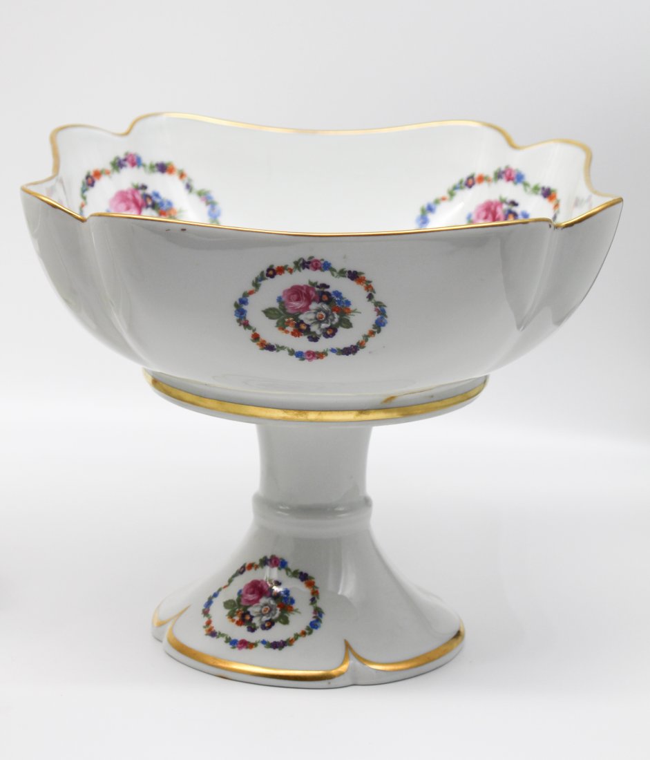 LIMOGES PORCELAIN COMPOTE BOWL (1 of 6)