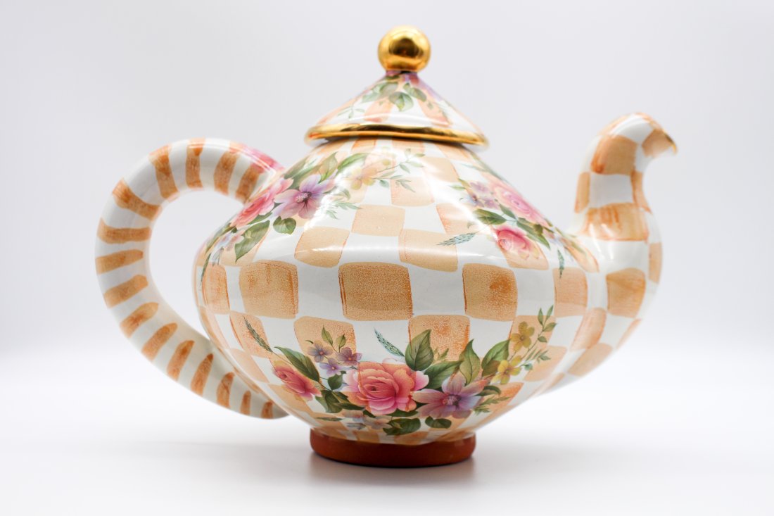 MACKENZIE-CHILDS HONEYMOON ORANGE MARMALADE TEAPOT (1 of 6)