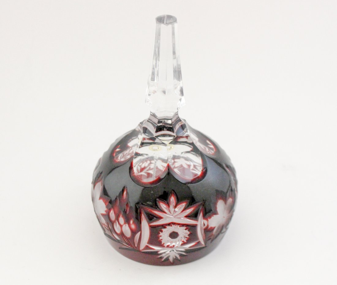 VINTAGE CZECH RUBY RED BOHEMIAN GLASS BELL (1 of 5)