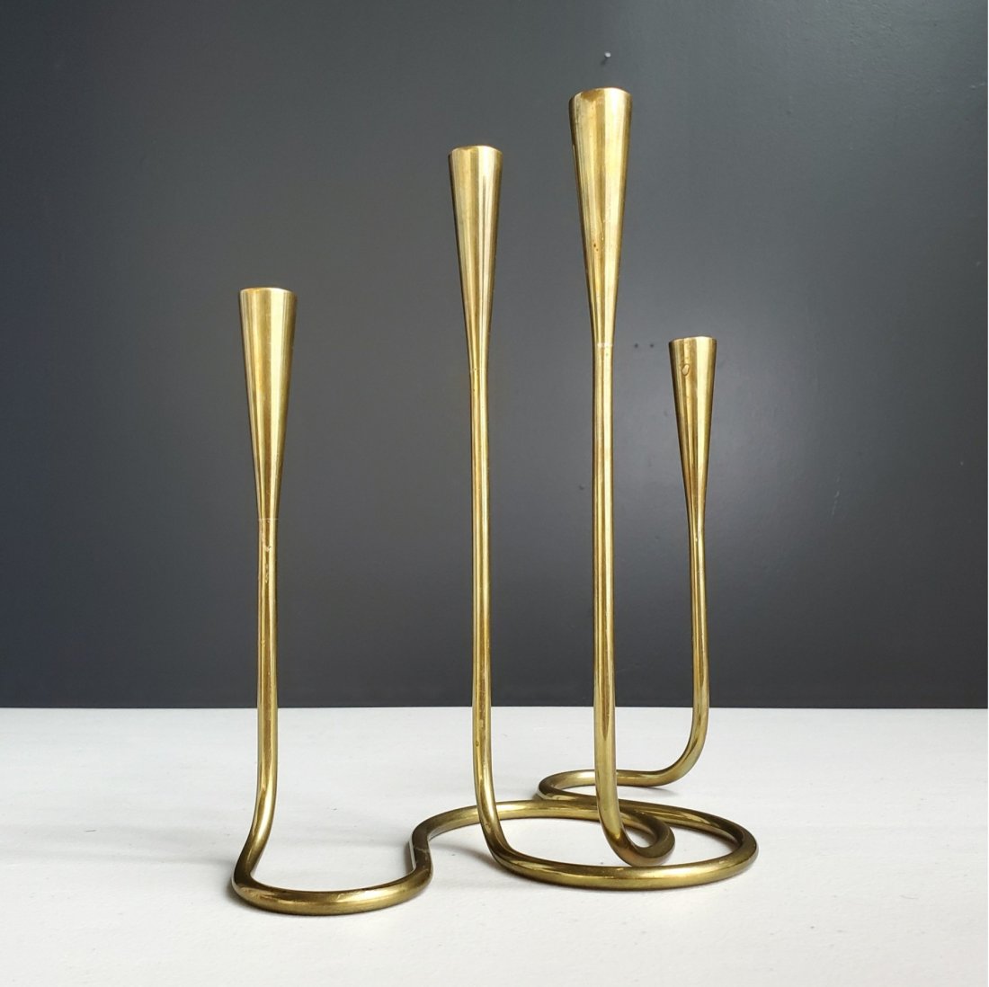 MCM SERPENTINE CANDLESTICKS BY ILLUMS BOLIGHUS DENMARK (1 of 9)