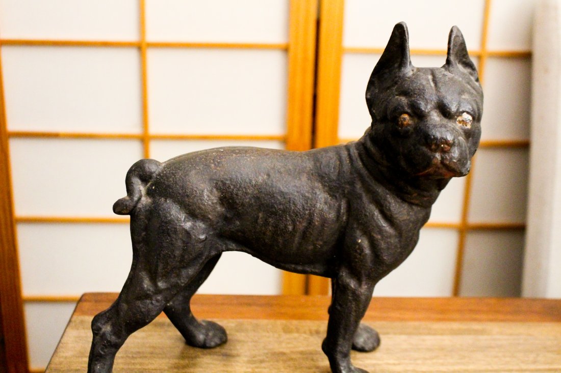 Cast iron top terrier door stop