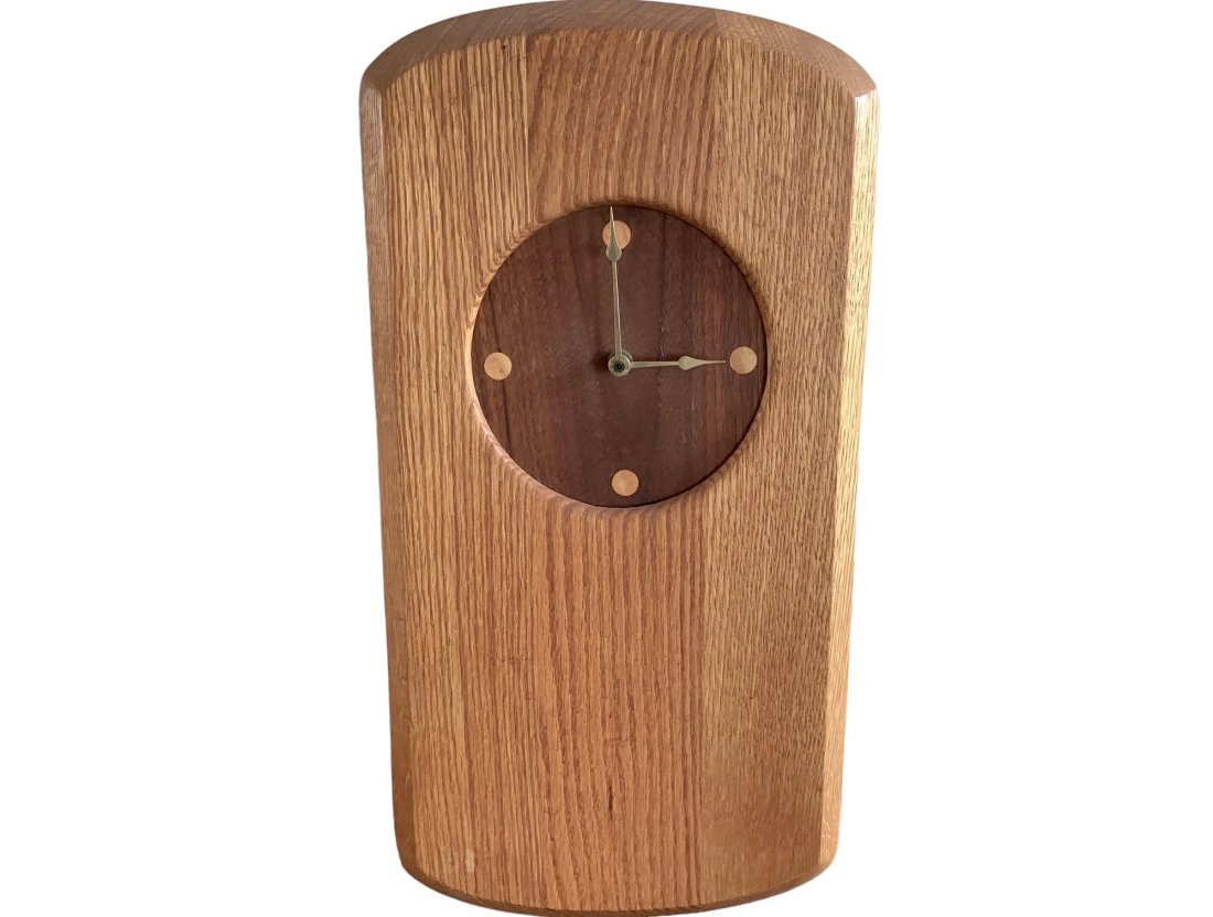 MCM 1970s TEAK WALL MOUNTED CLOCK By TOCHIGI TOKEI (1 of 5)
